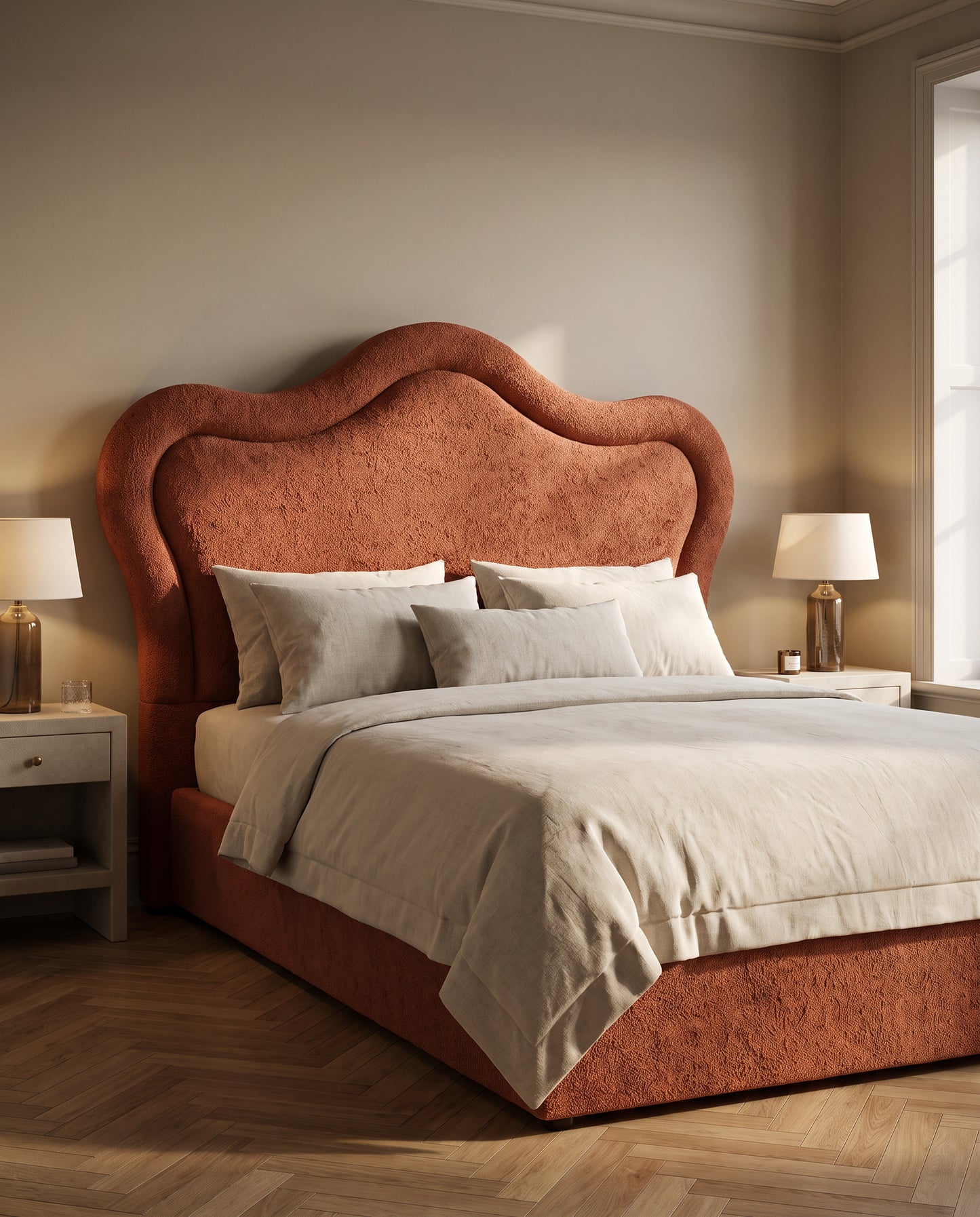 Oriana upholstered headboard EON-HB073 – bedroom lifestyle view
