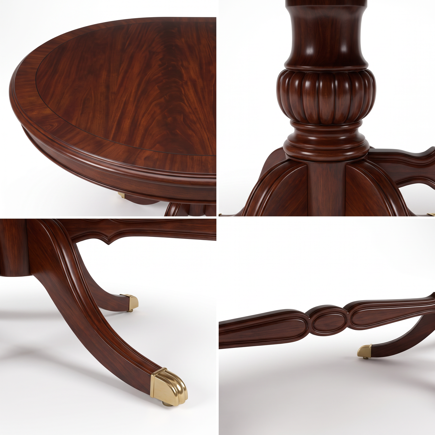 EON-TB003 Long Oval Extension Dining Table - Collage