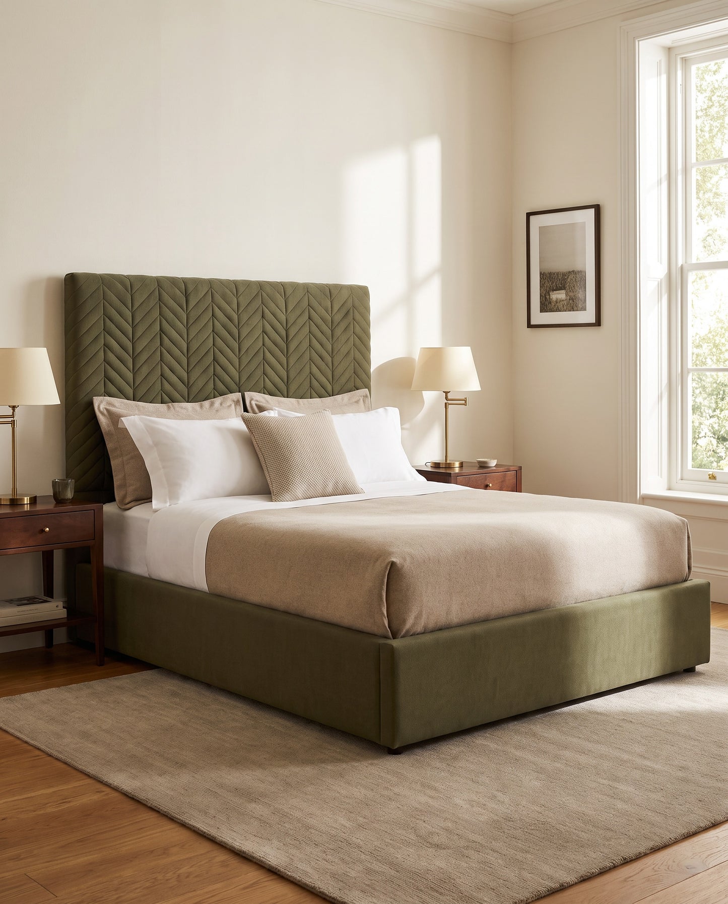 Maren upholstered headboard EON-HB117 – bedroom lifestyle view
