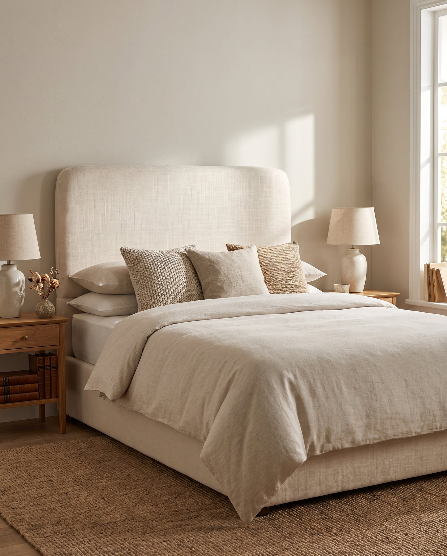 Audrey upholstered headboard EON-HB001 – bedroom lifestyle view