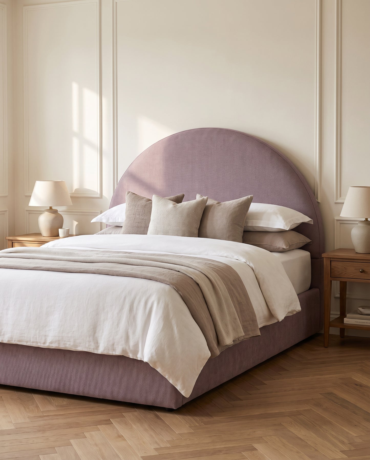 Una upholstered headboard EON-HB055 – bedroom lifestyle view