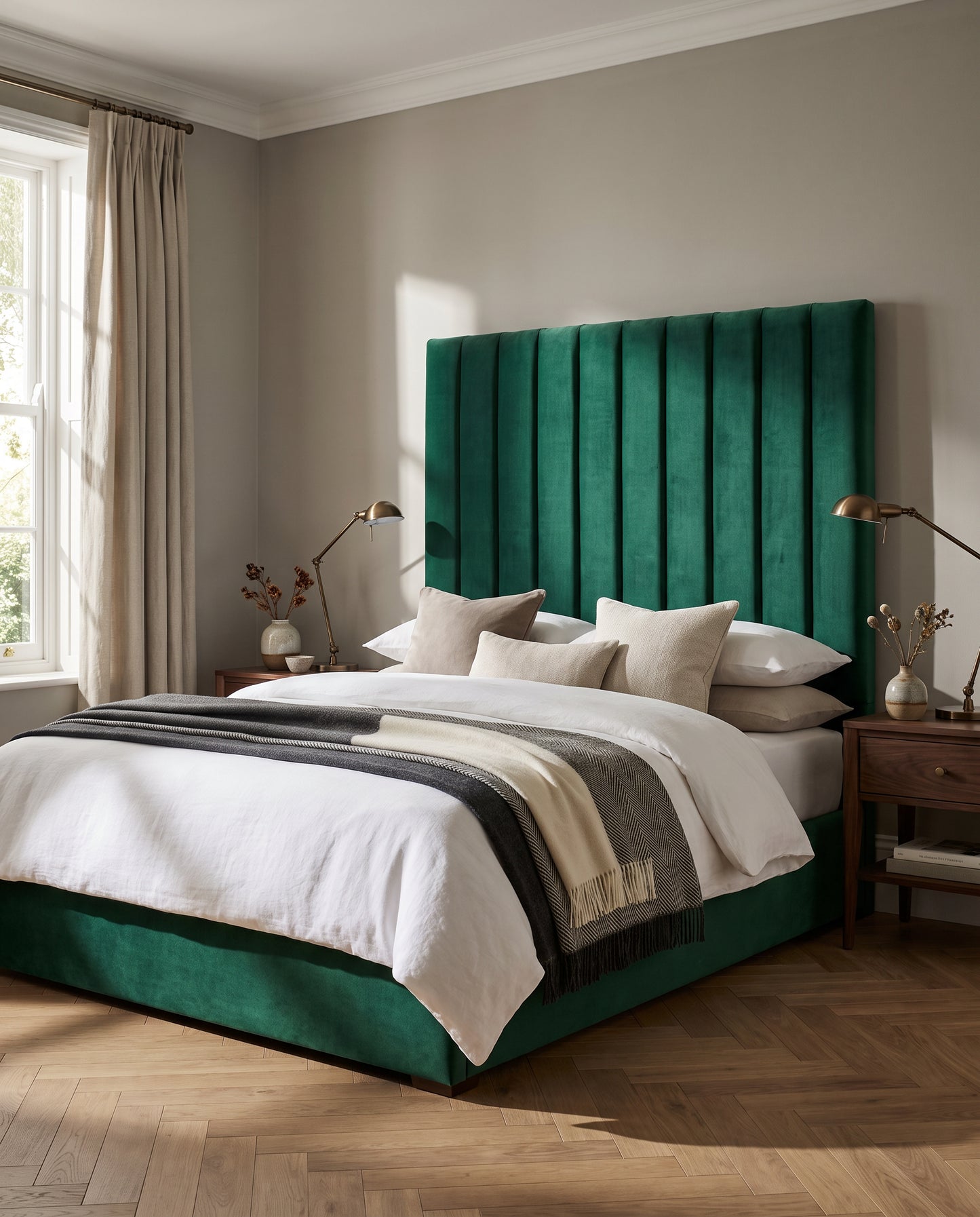 Tove upholstered headboard EON-HB077 – bedroom lifestyle view
