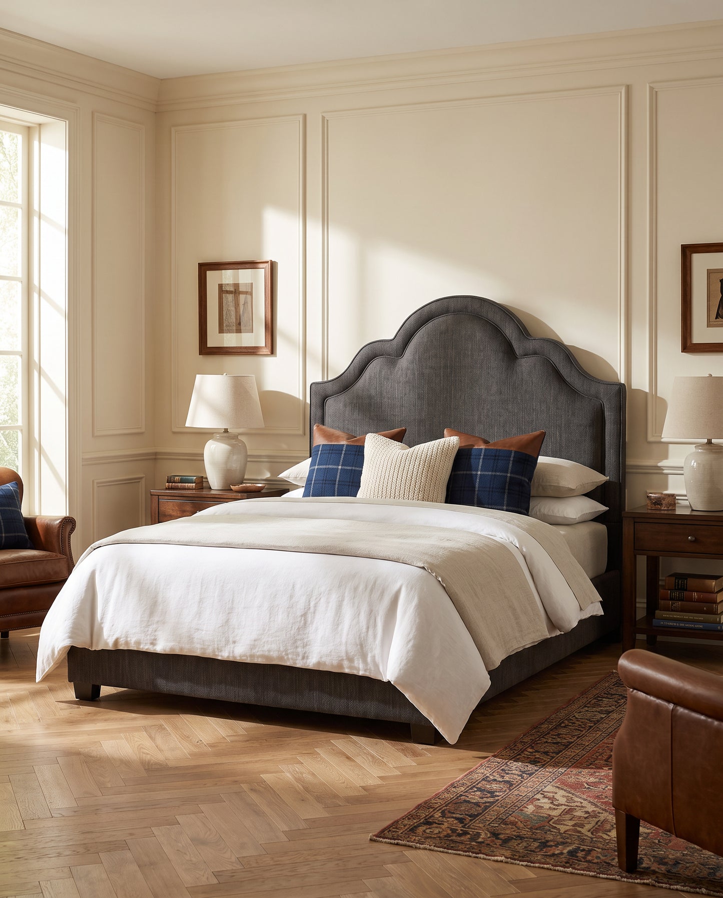 Cecelia upholstered headboard EON-HB004 – bedroom lifestyle view