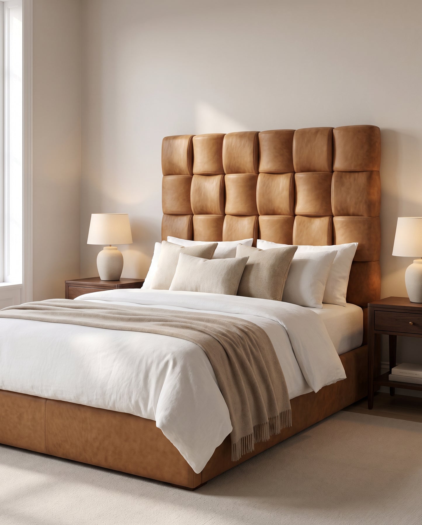 Arlo upholstered headboard EON-HB102 – bedroom lifestyle view