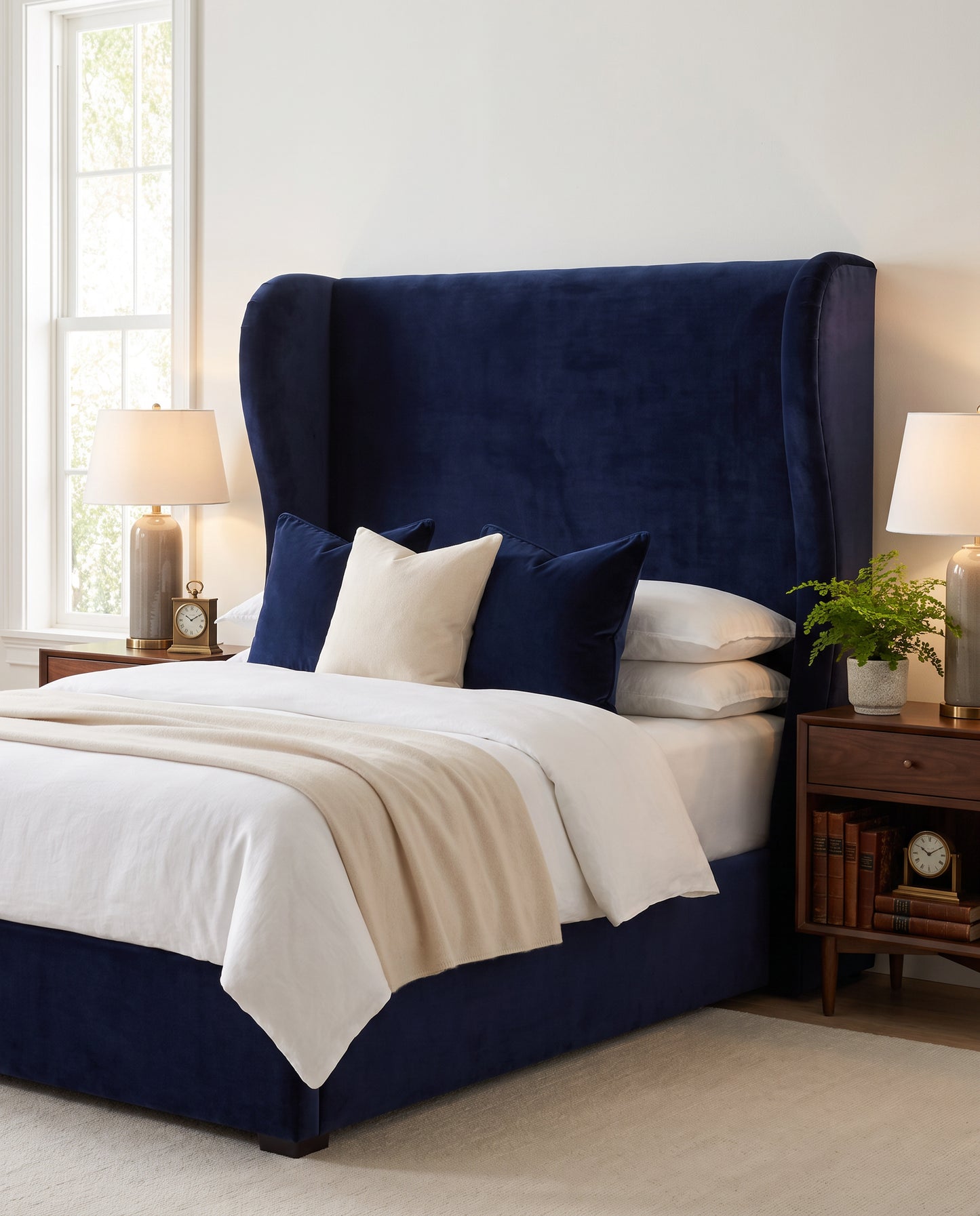 Luna upholstered headboard EON-HB005 – bedroom lifestyle view