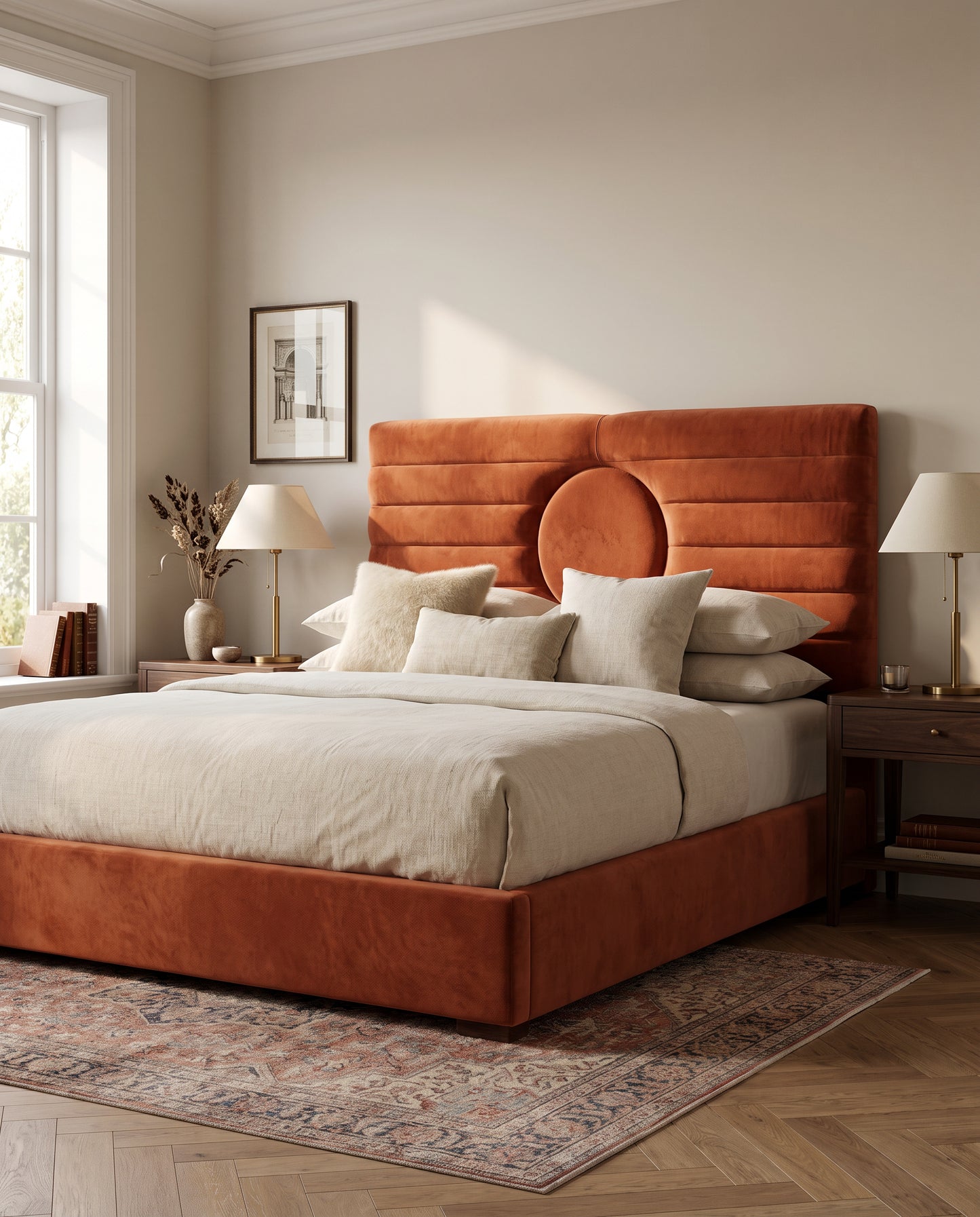 Celia upholstered headboard EON-HB134 – bedroom lifestyle view
