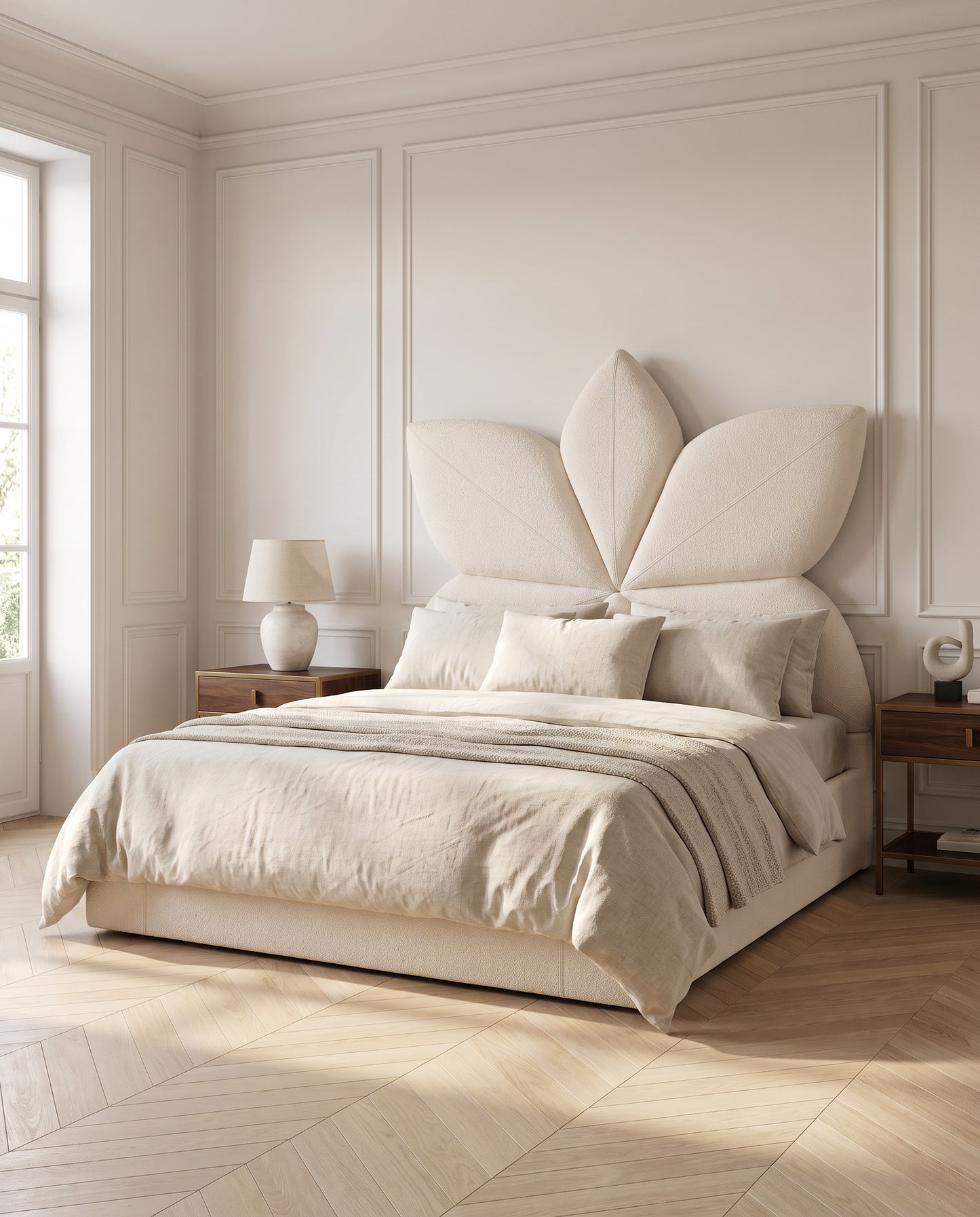 Aster upholstered headboard EON-HB101 – bedroom lifestyle view