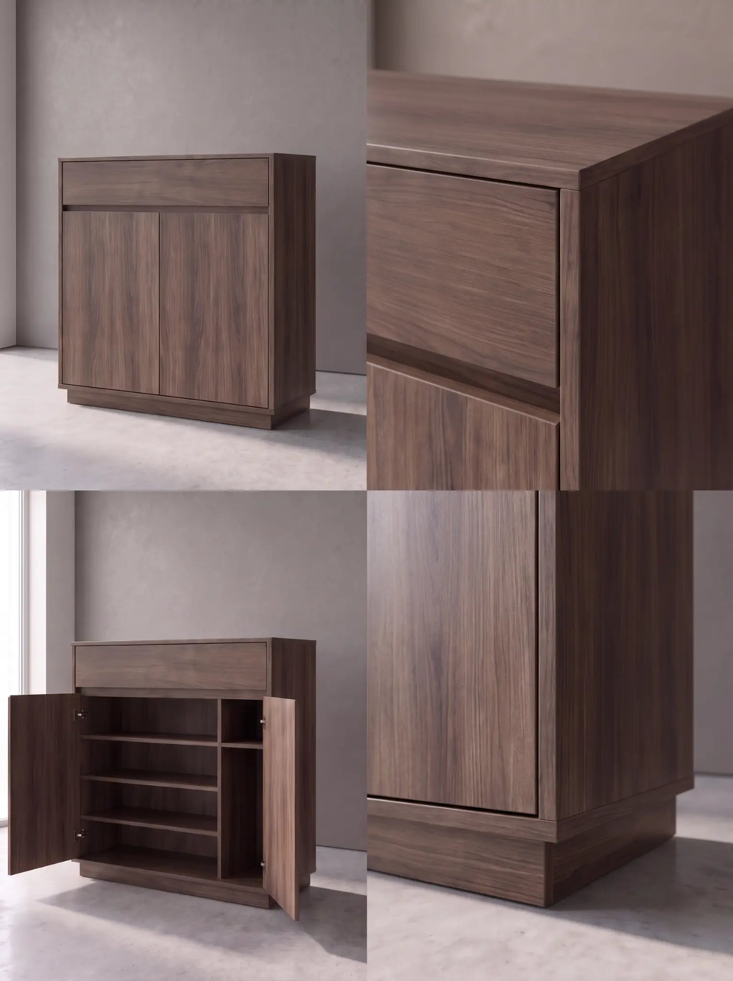Marlow Walnut Shoe Cabinet (EON-SC003)