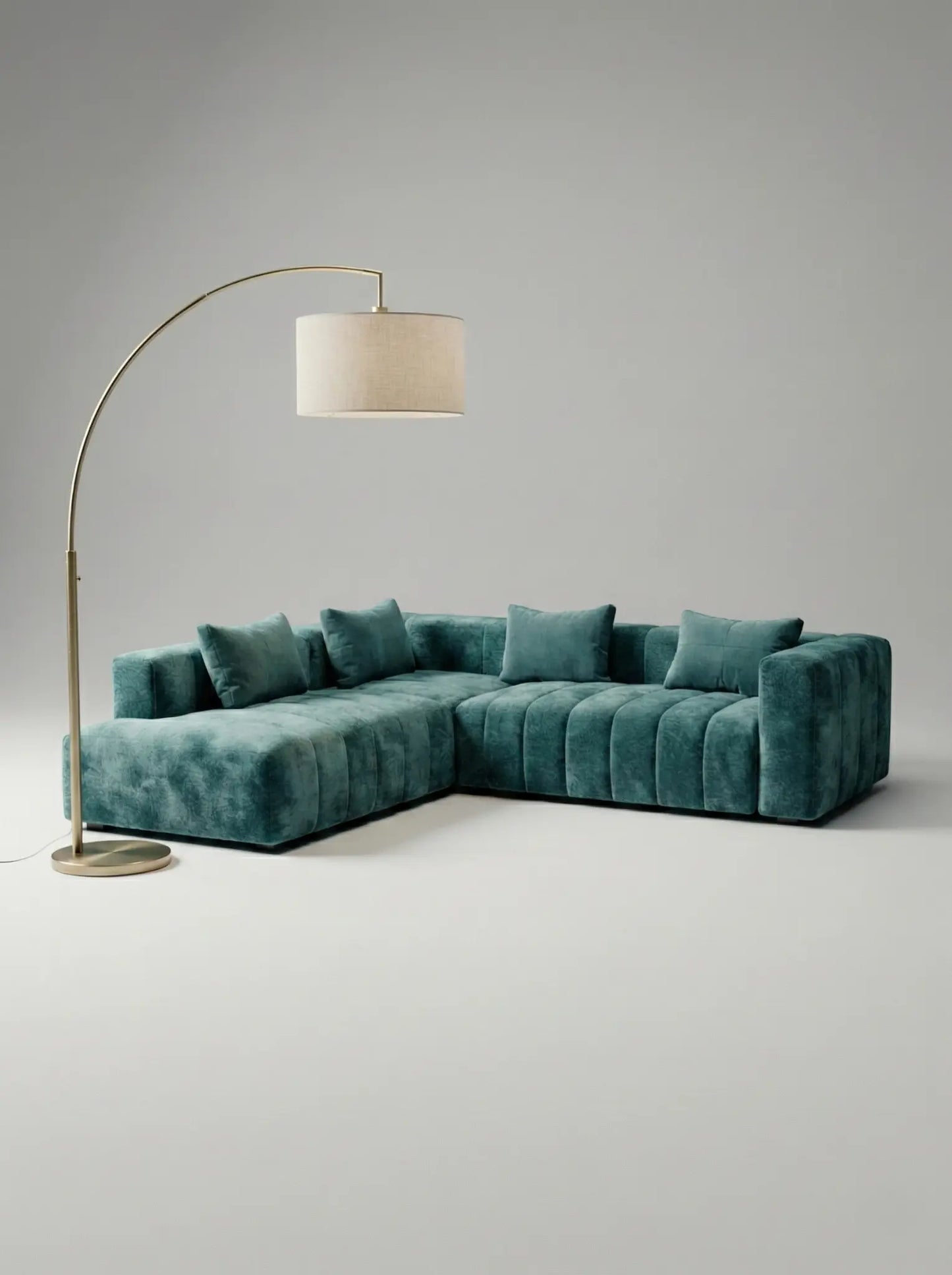 Marina Channel Sectional - Studio with Lamp