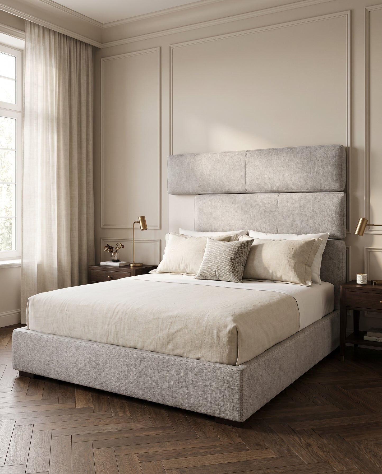 Thea upholstered headboard EON-HB133 – bedroom lifestyle view
