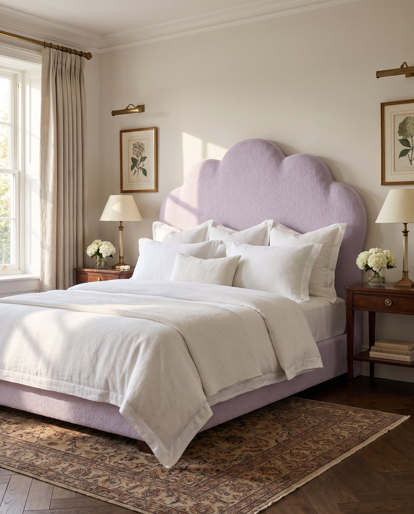 Rhea upholstered headboard EON-HB052 – bedroom lifestyle view