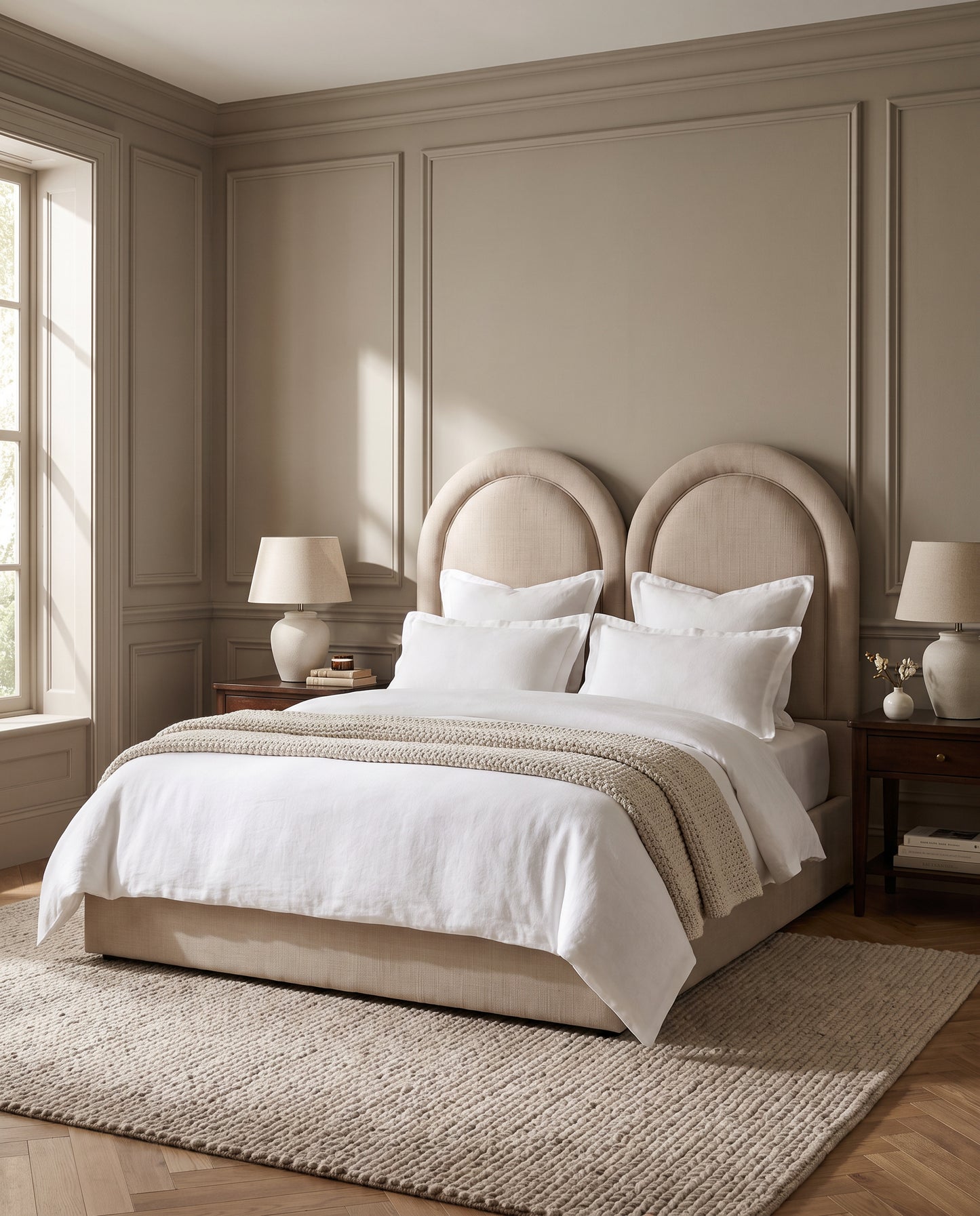 Selene upholstered headboard EON-HB053 – bedroom lifestyle view