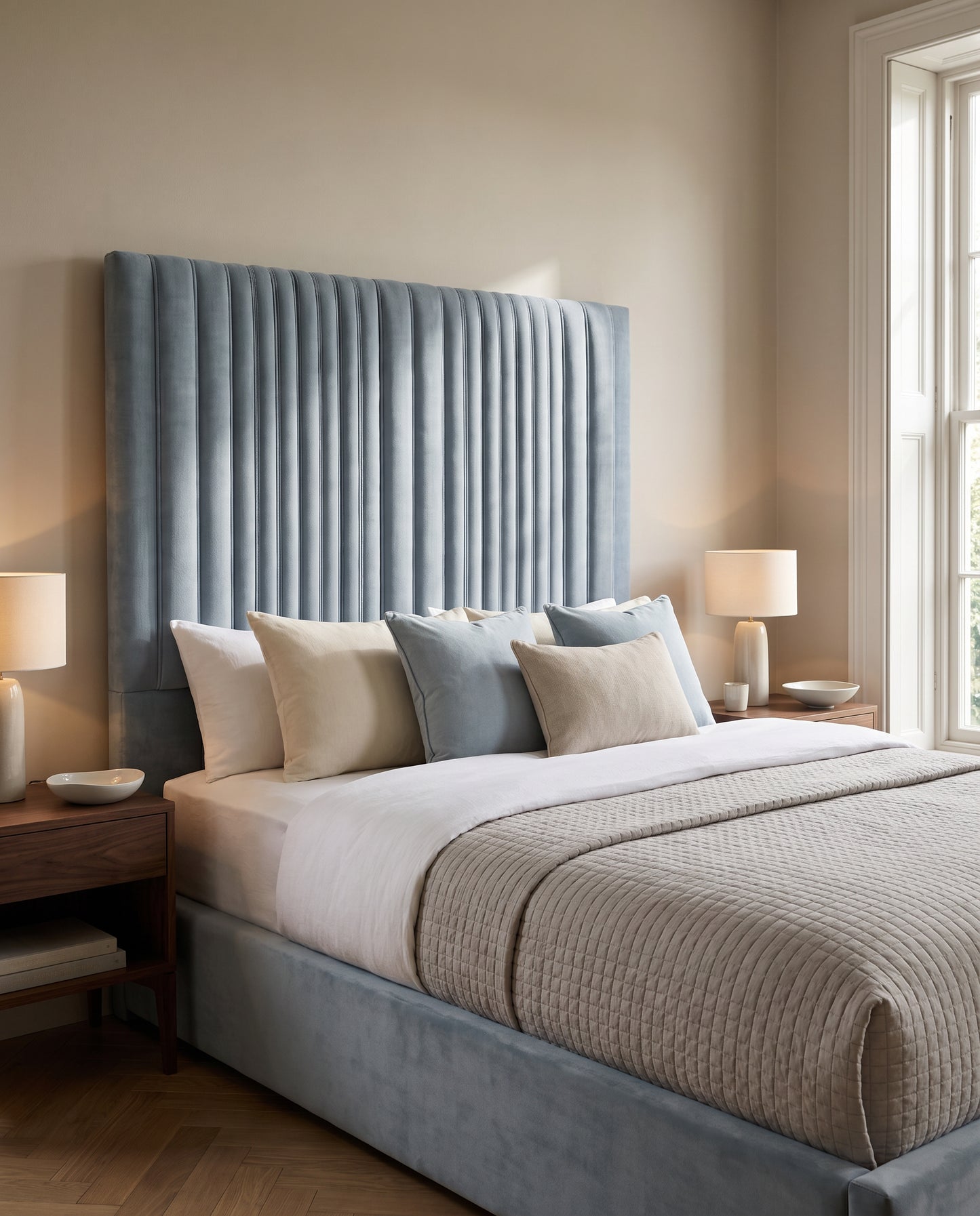 Dorian upholstered headboard EON-HB103 – bedroom lifestyle view
