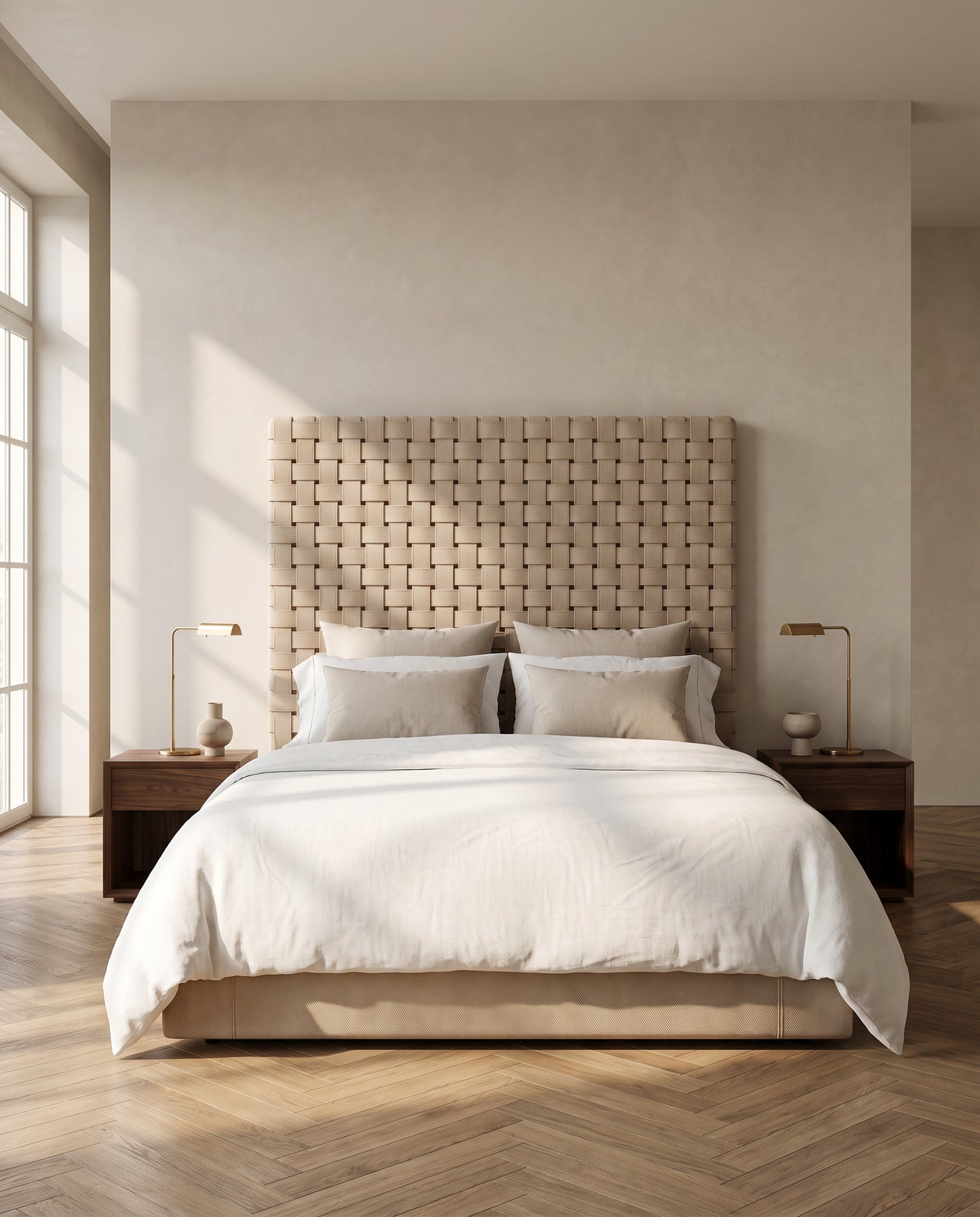 Alba upholstered headboard EON-HB144 – bedroom lifestyle view
