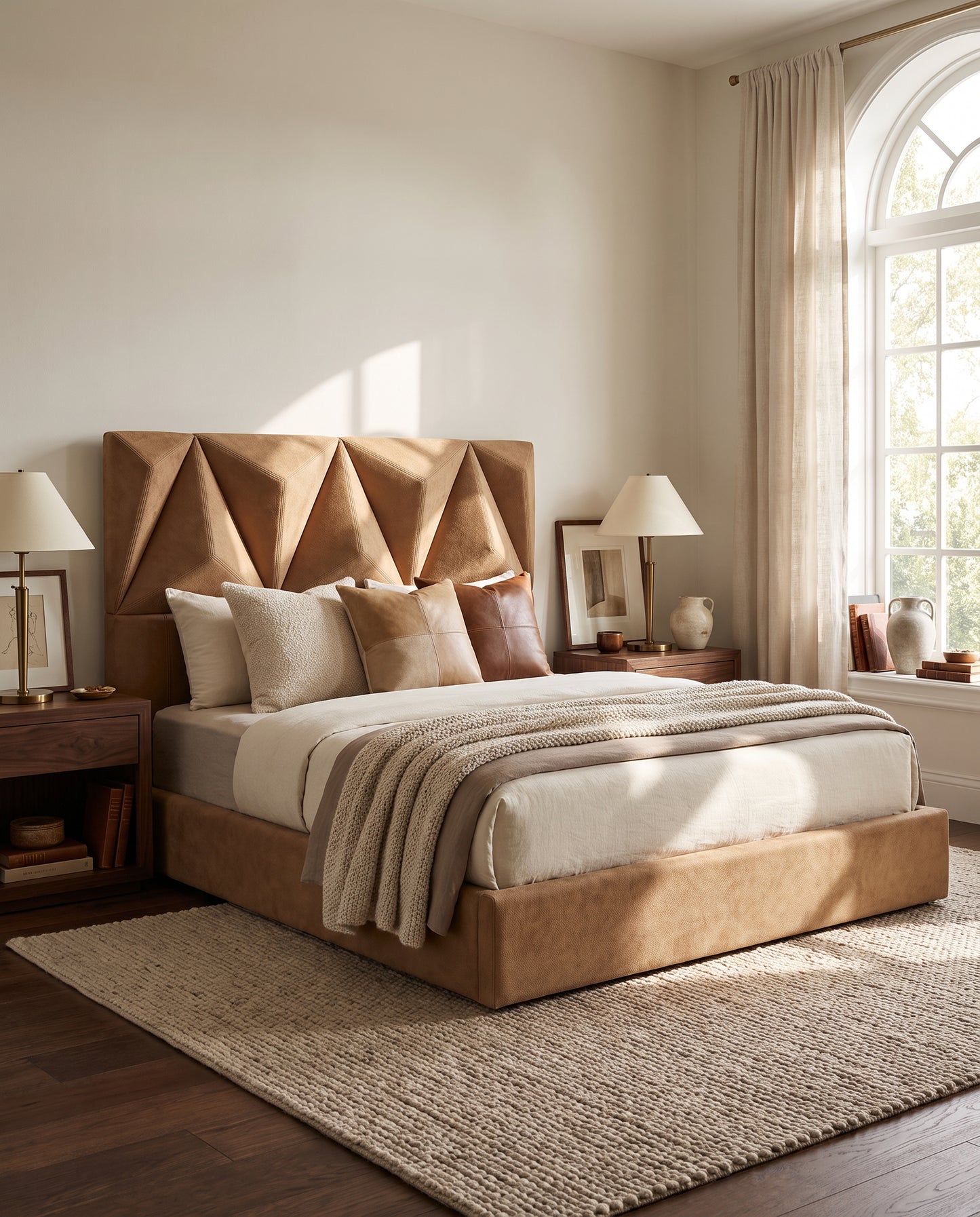 Oona upholstered headboard EON-HB150 – bedroom lifestyle view