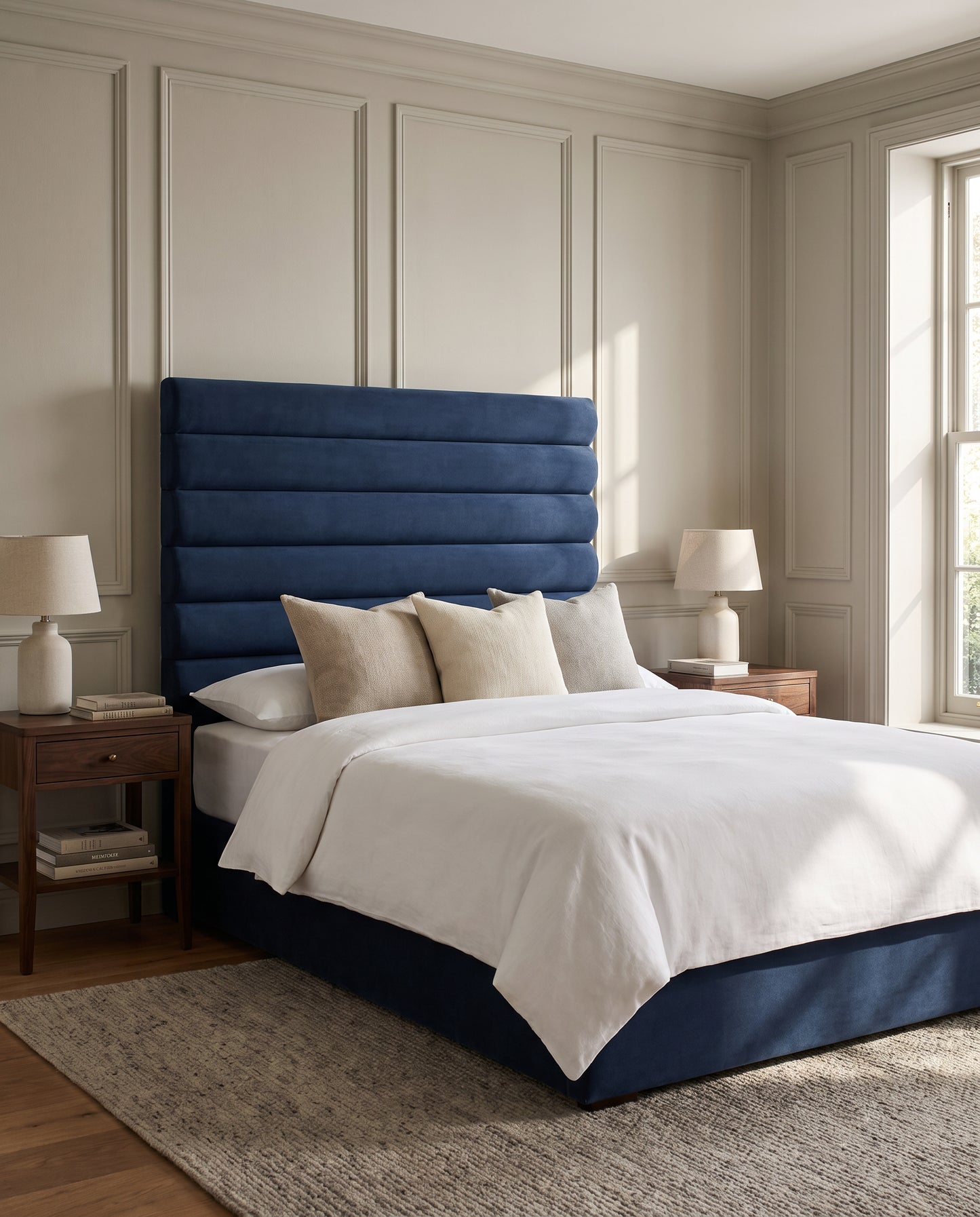Vera upholstered headboard EON-HB149 – bedroom lifestyle view