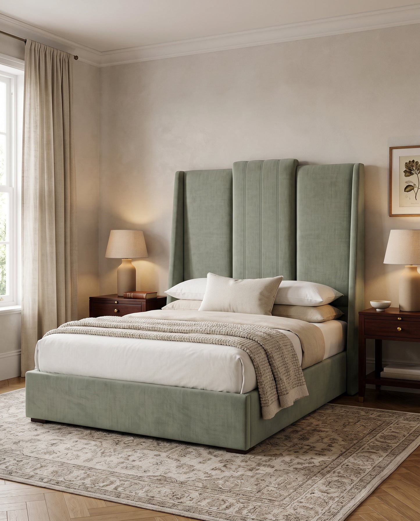 Esme upholstered headboard EON-HB147 – bedroom lifestyle view