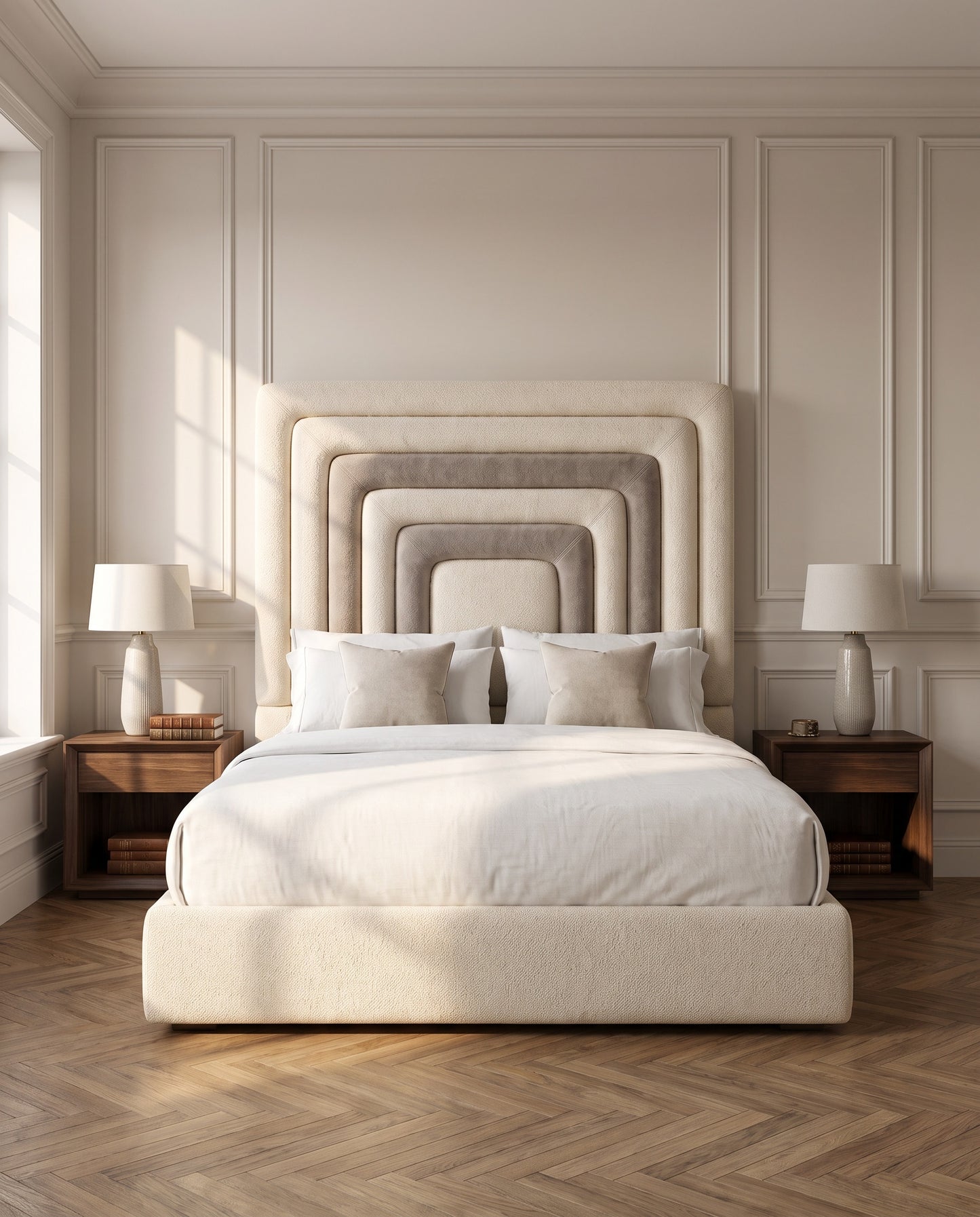 Daphne upholstered headboard EON-HB148 – bedroom lifestyle view