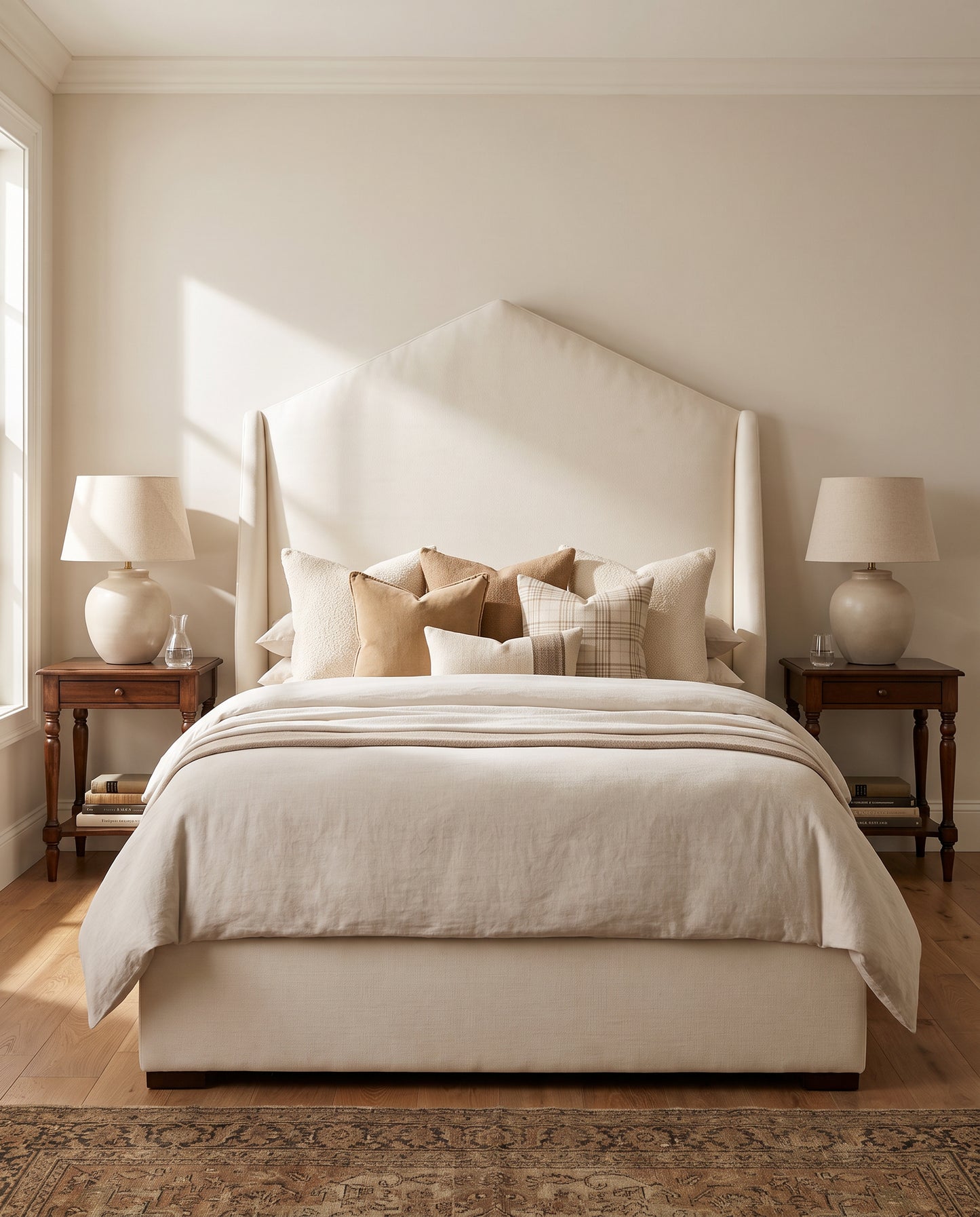 Riviera upholstered headboard EON-HB007 – bedroom lifestyle view