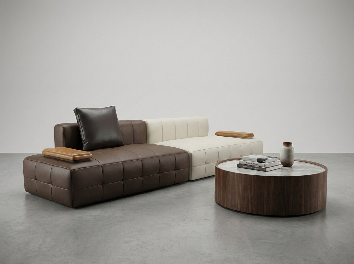 EON-SF009 Duality Modular Sofa - Studio Grey Background