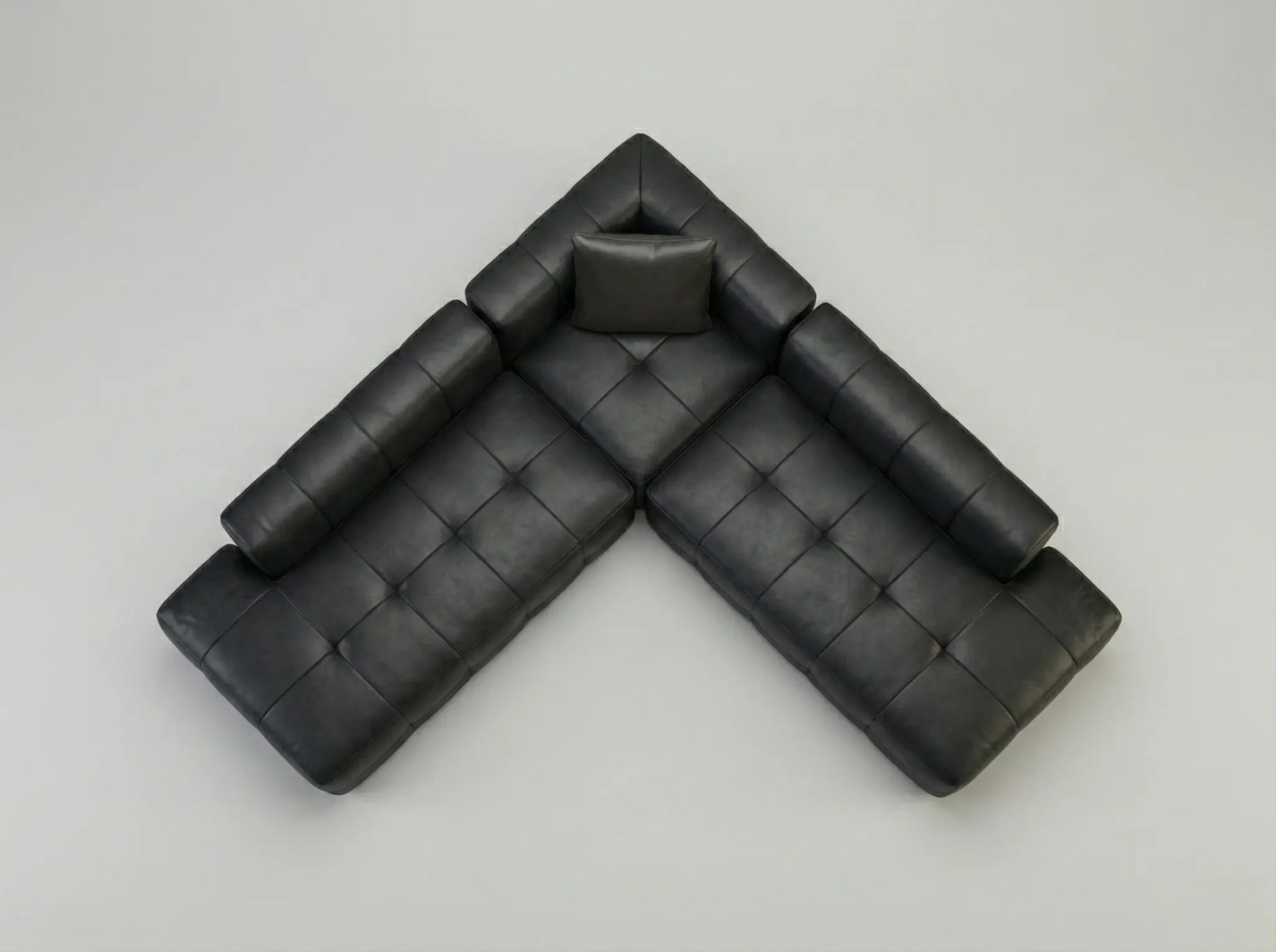 EON-SF008 Noir Modular Sectional - Top View Grey Background