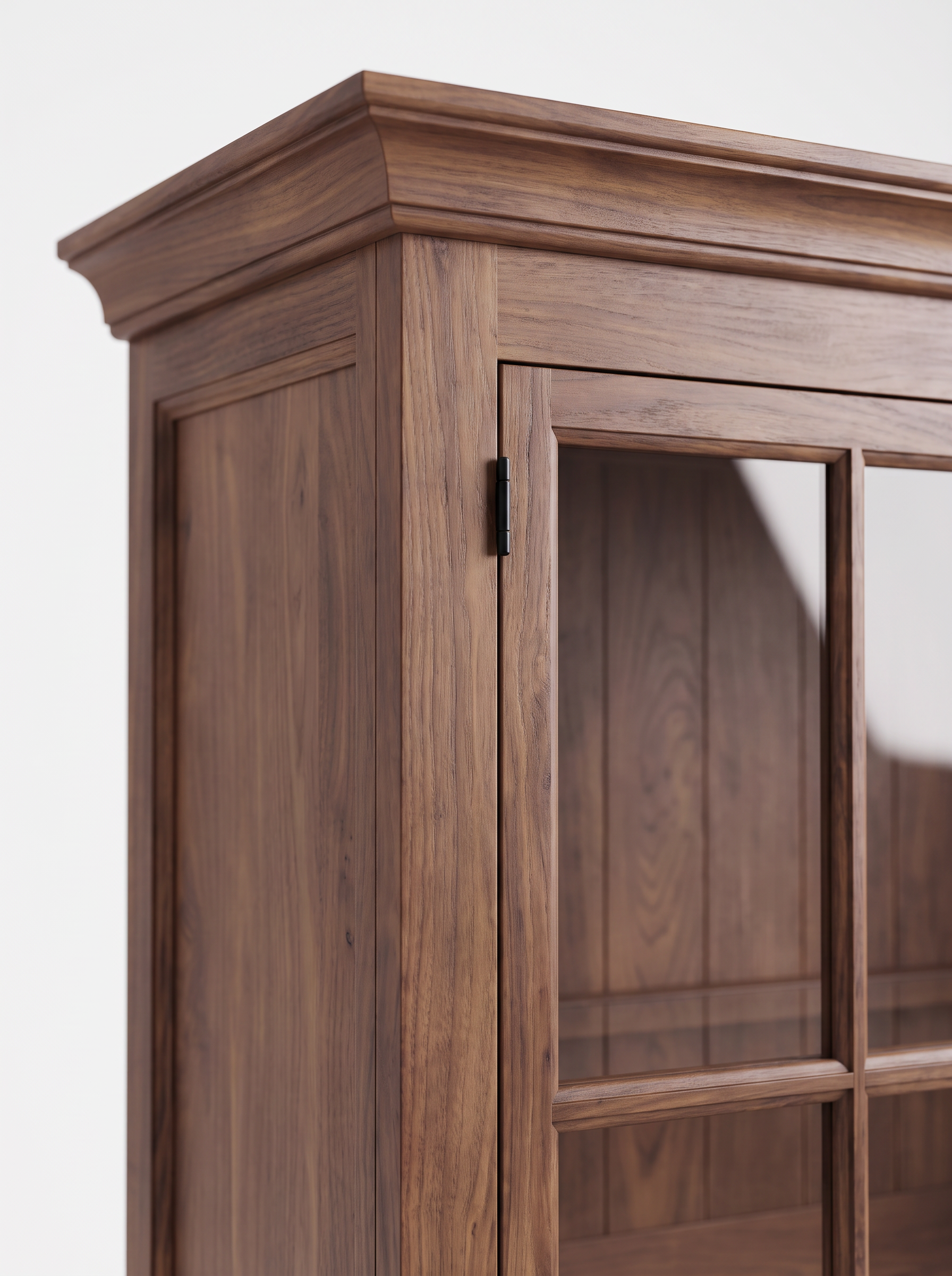EON-SC002 Emerson Walnut Display Cabinet - Walnut Detail
