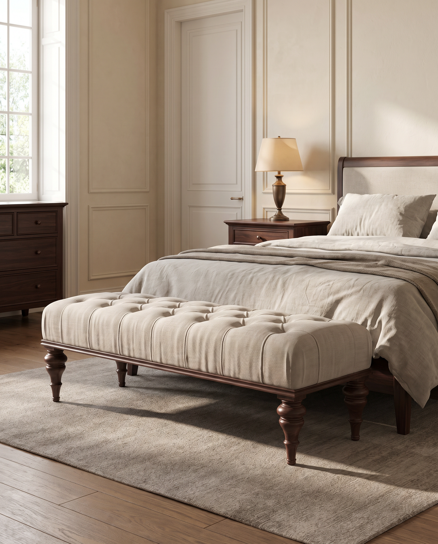 Beatrice Tufted Bench (EON-BN012)