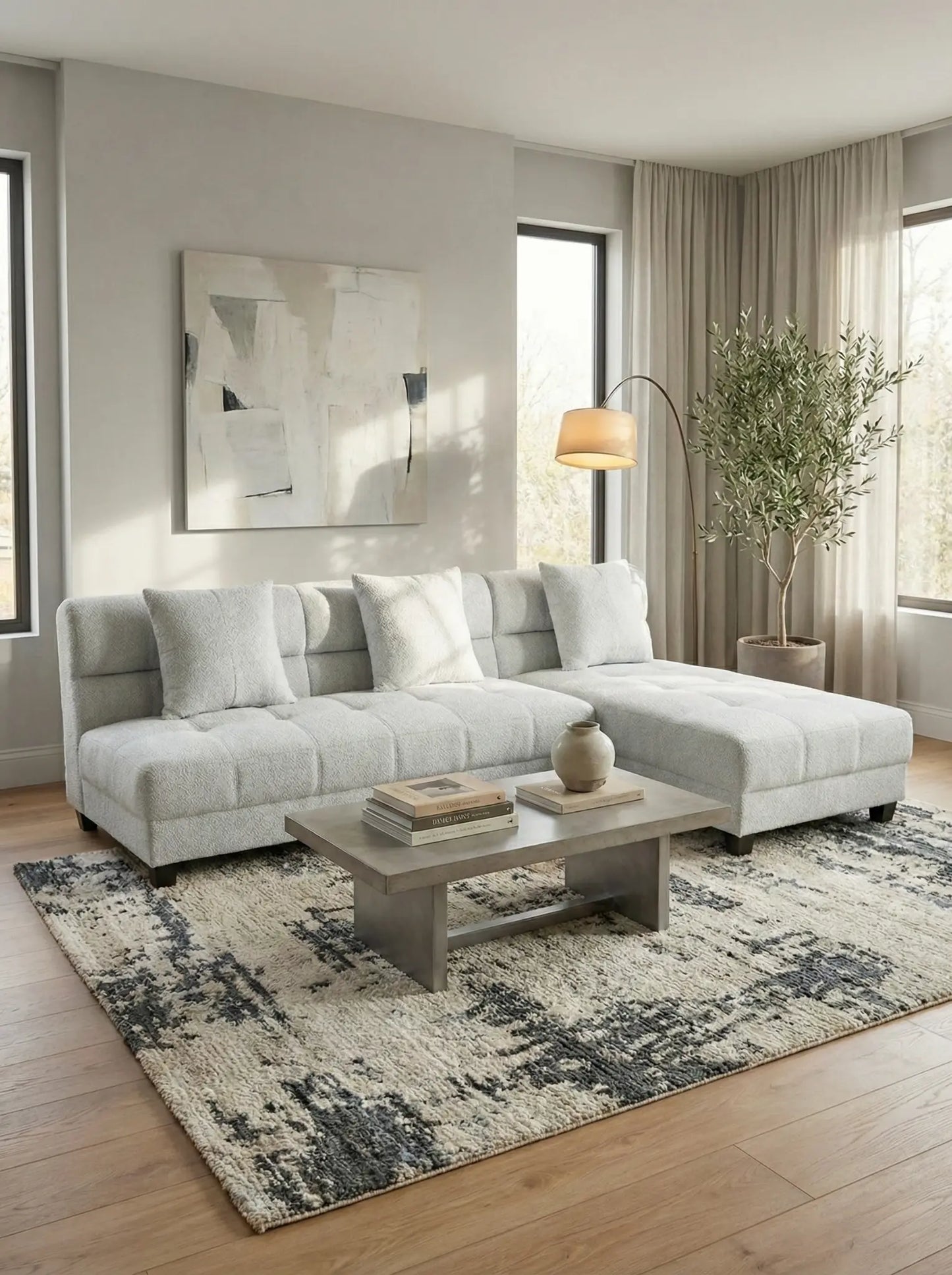 EON-SF015 Cleo Modular Sectional - Lifestyle Window Light