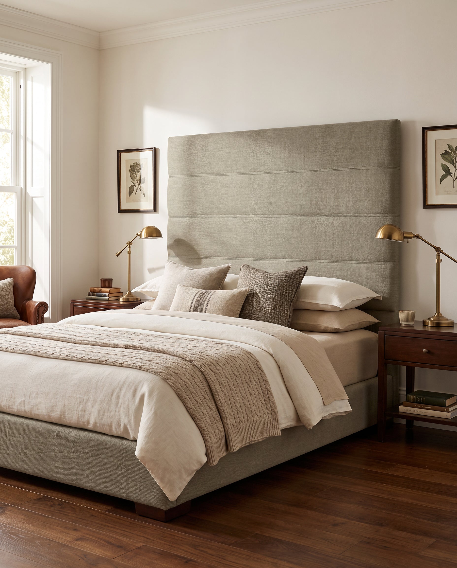 Linden upholstered headboard EON-HB107 – bedroom lifestyle view