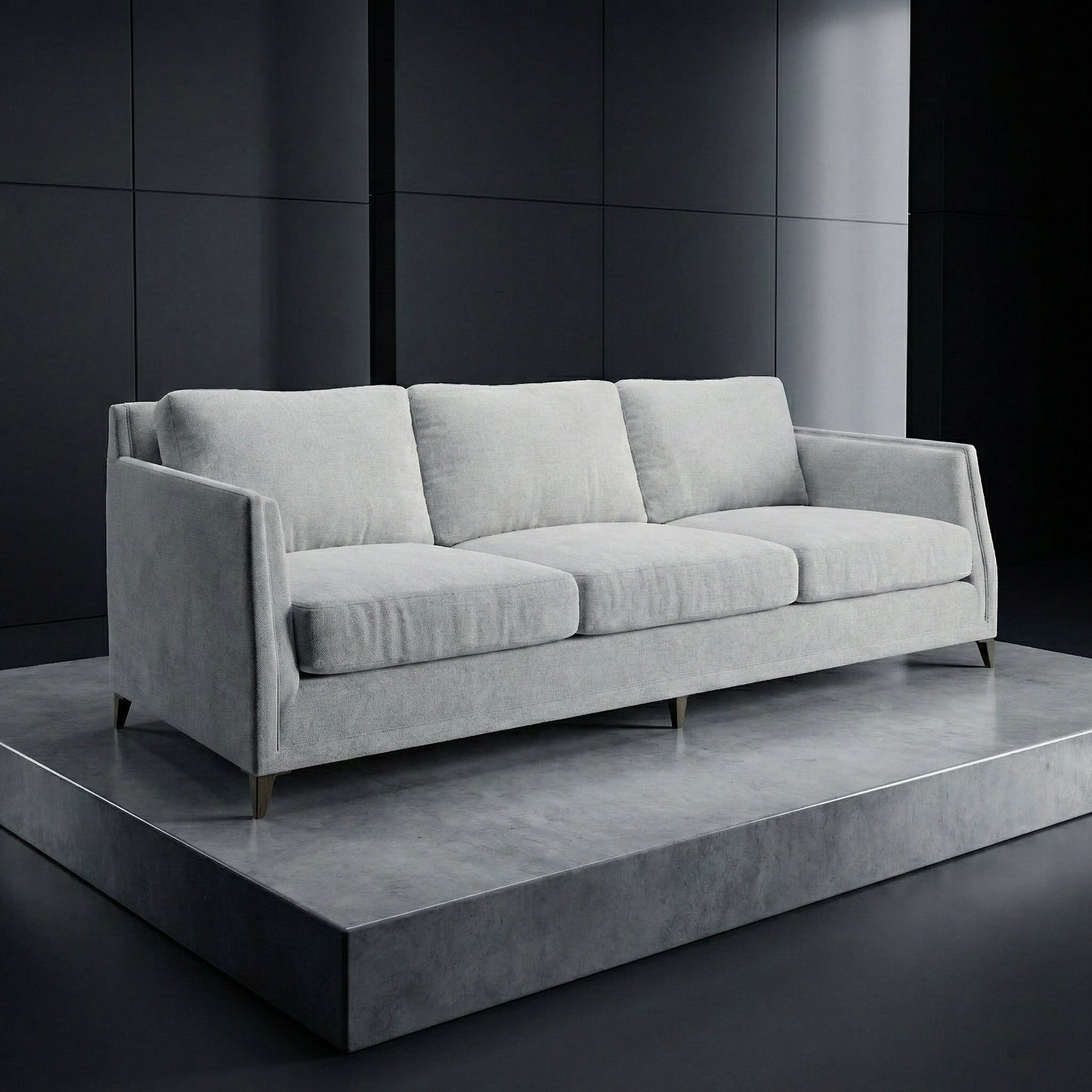 EON-SF011 Sloane 3-Seater Sofa - Studio Grey Side View