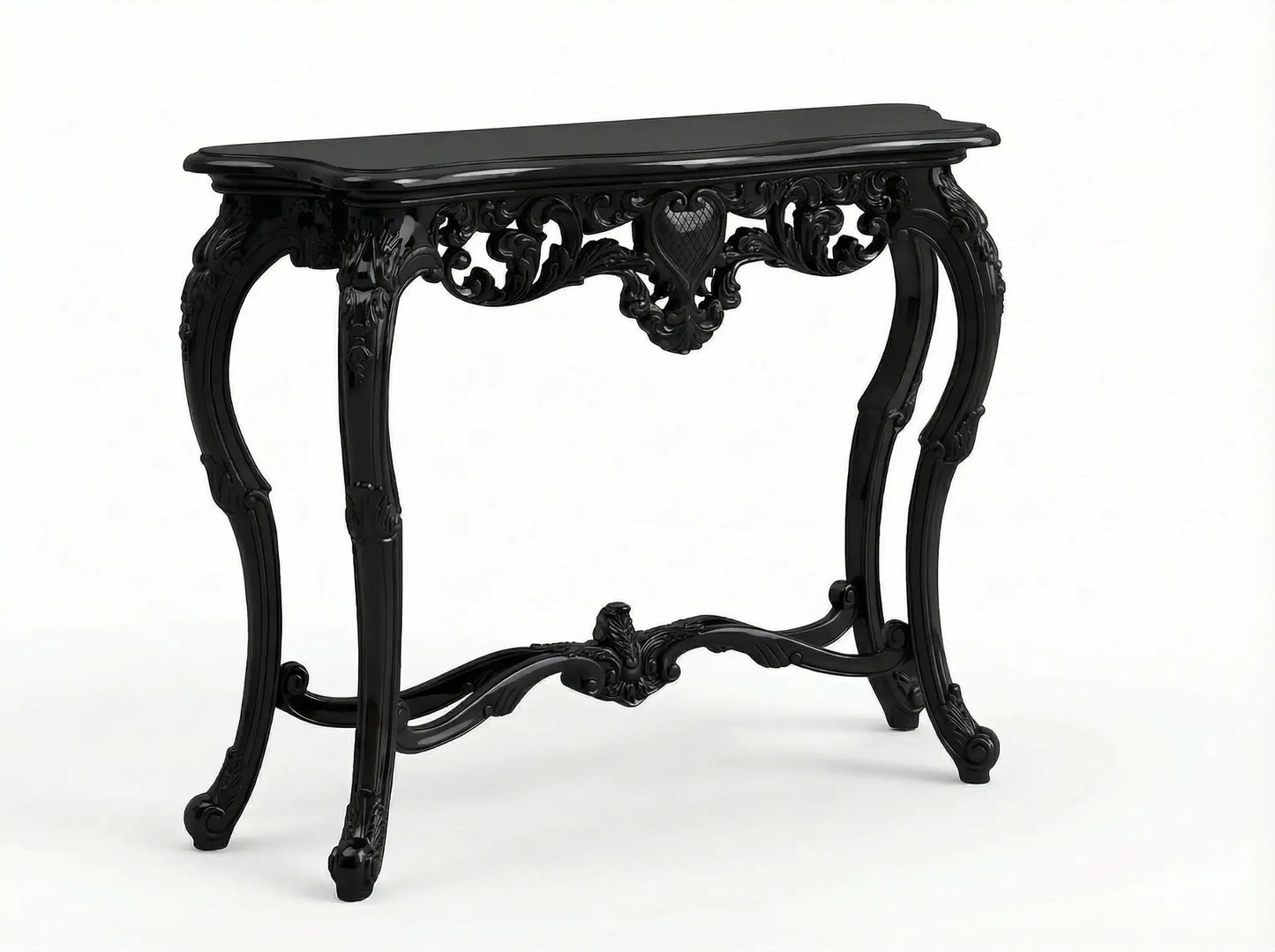 EON-CT001 Noir Console Table - Gloss Black Hero