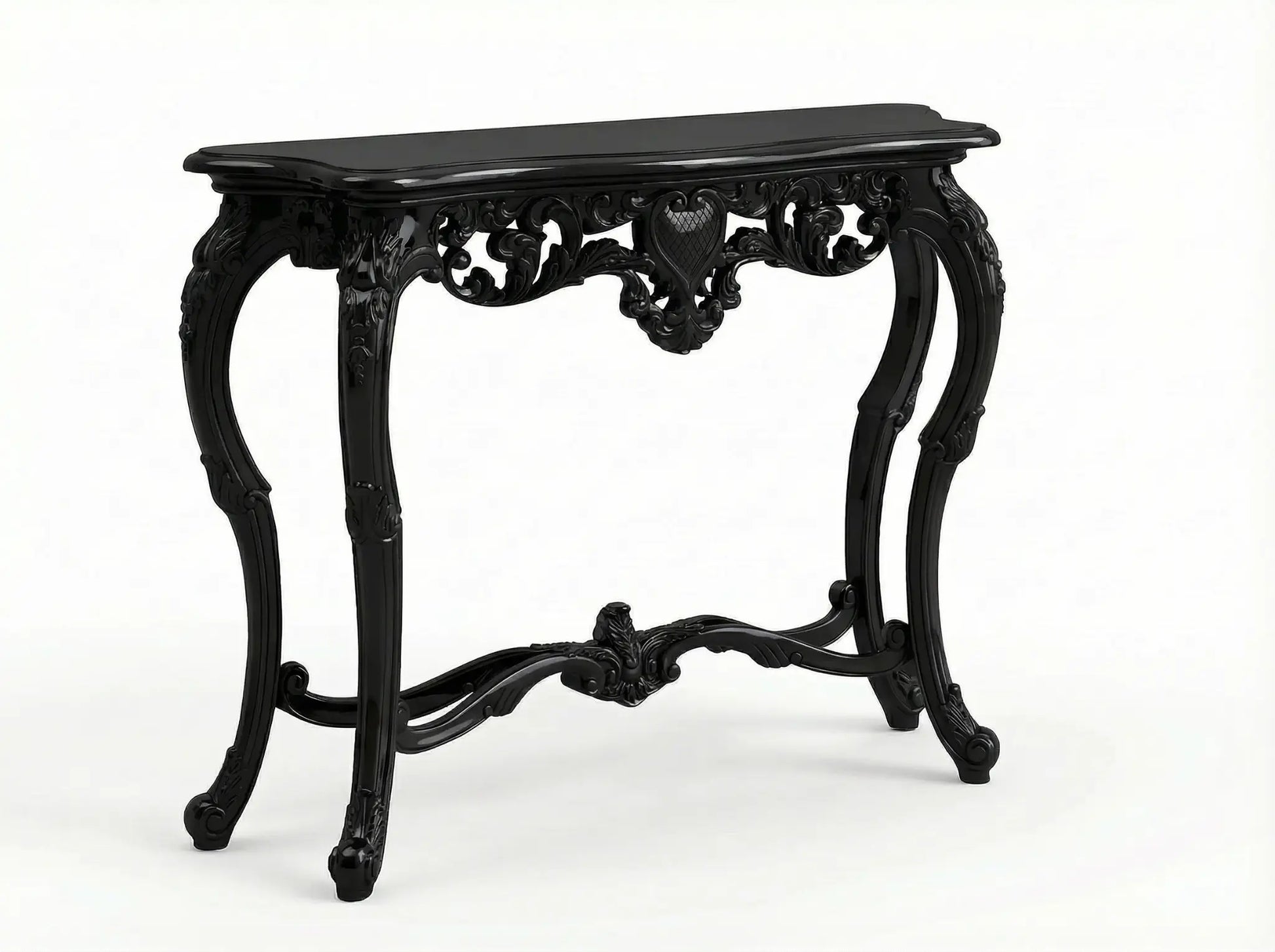 EON-CT001 Noir Console Table - Gloss Black Hero