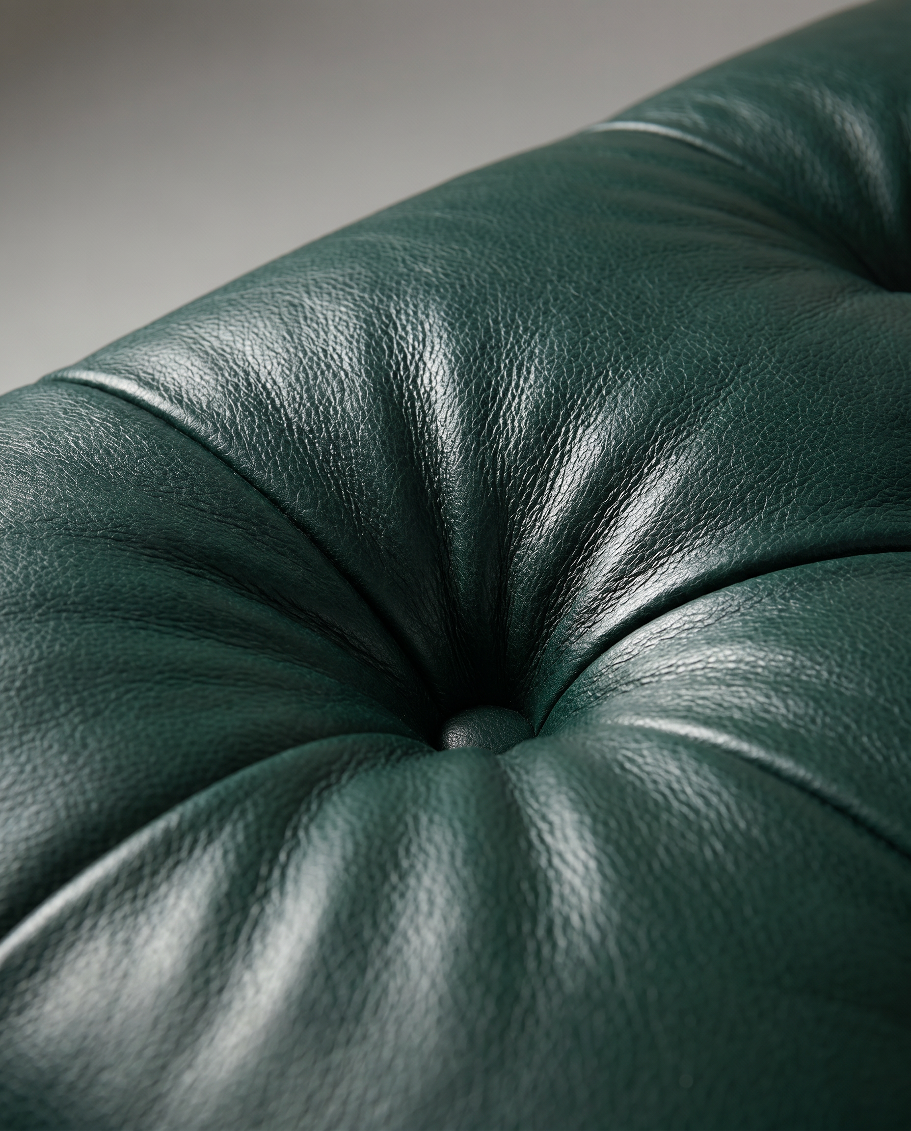EON-OT001 Pemberton Tufted Ottoman - Leather Detail Macro