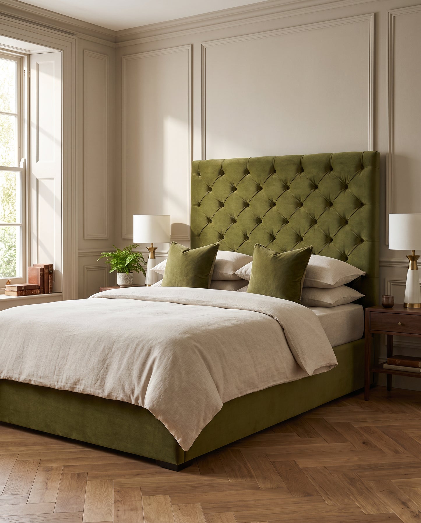 Tamsin upholstered headboard EON-HB054 – bedroom lifestyle view