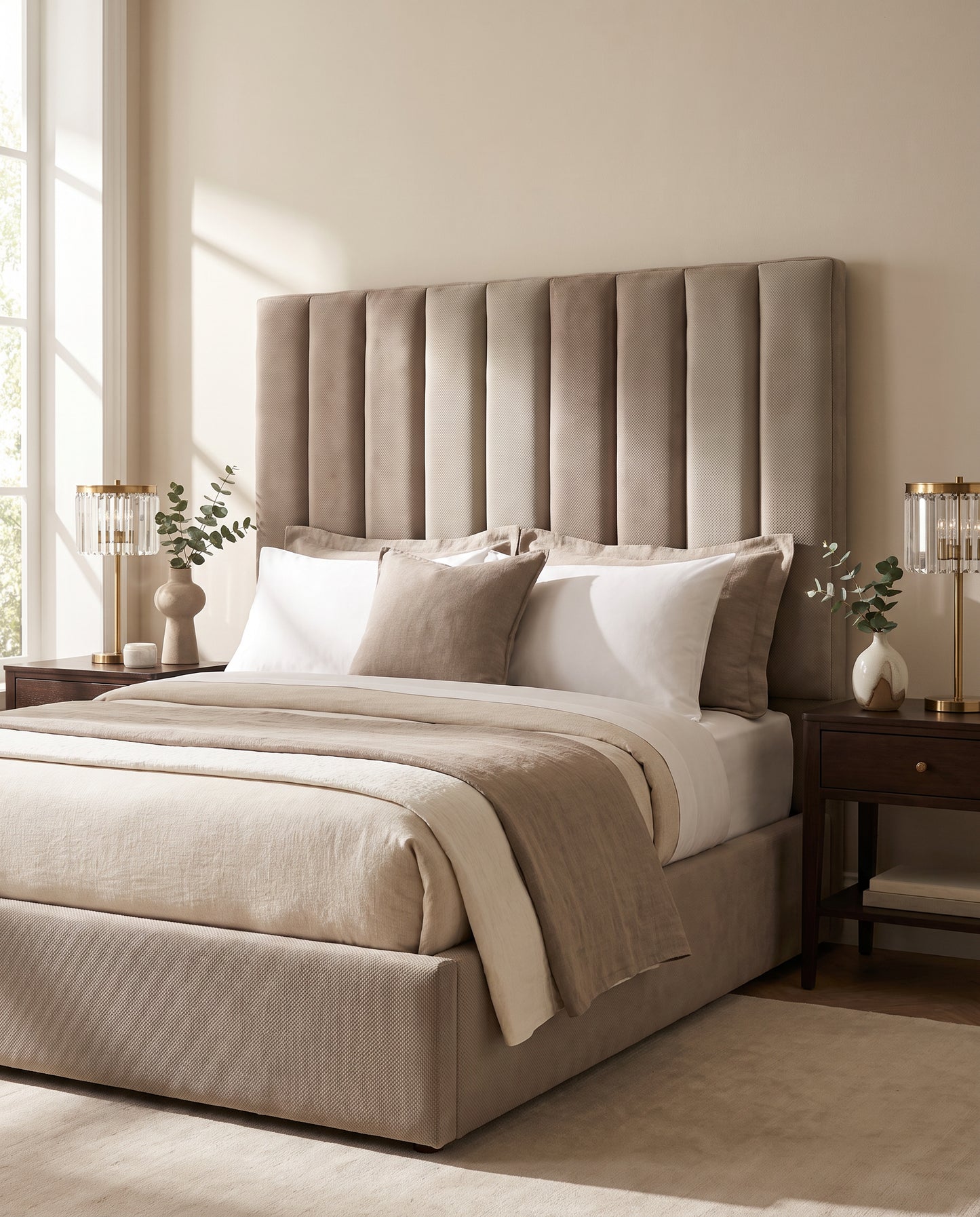 Sienna upholstered headboard EON-HB138 – bedroom lifestyle view