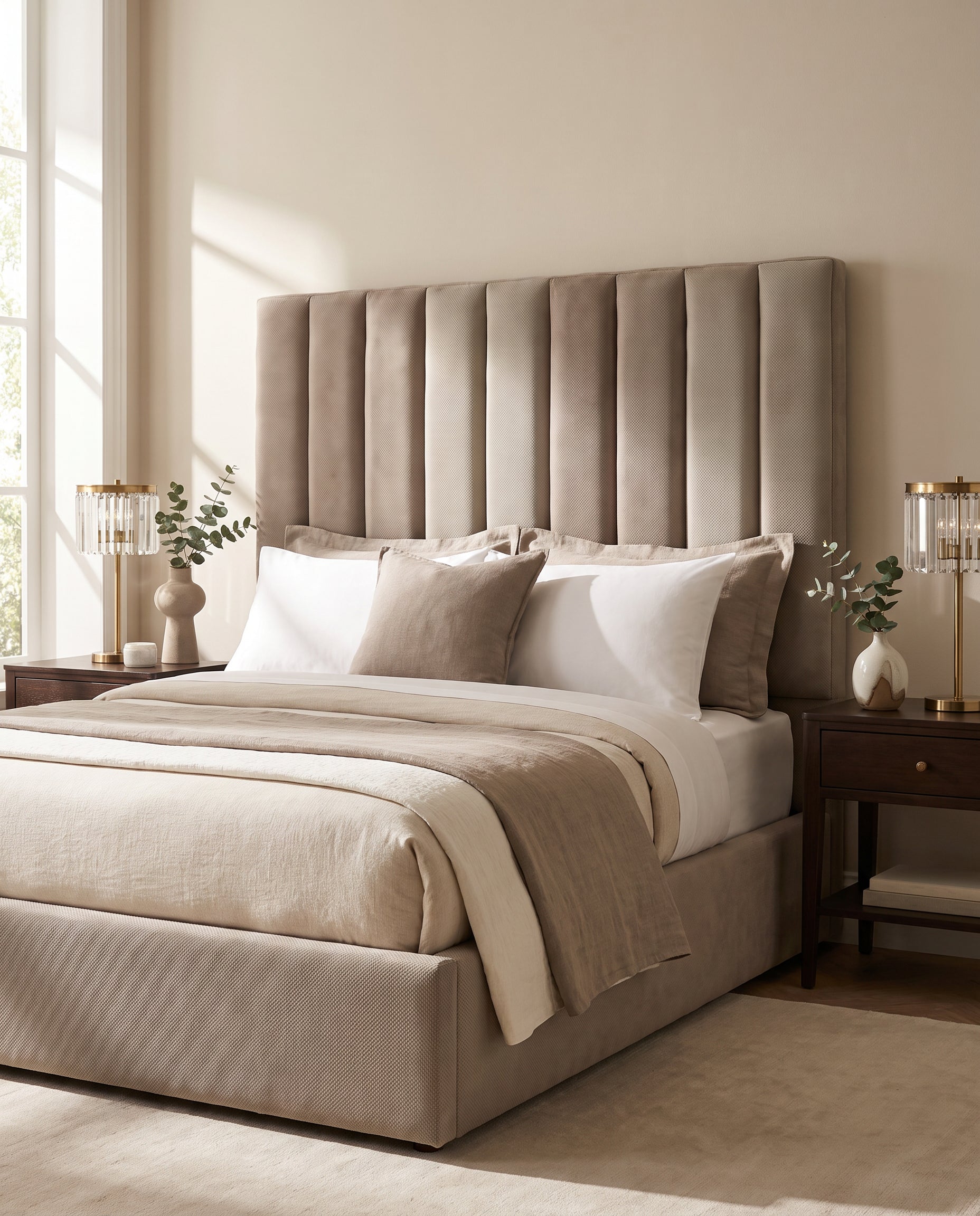 Sienna upholstered headboard EON-HB138 – bedroom lifestyle view