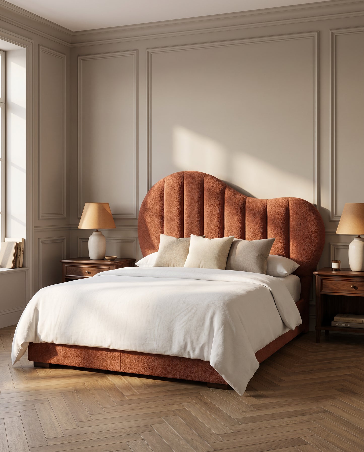 Beryl upholstered headboard EON-HB060 – bedroom lifestyle view