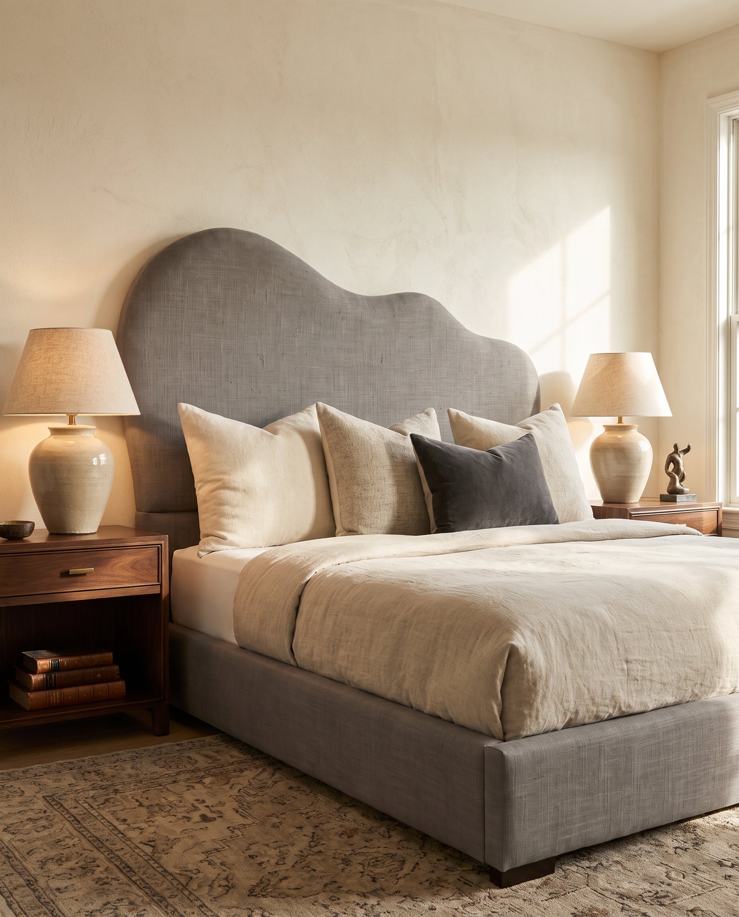 Iris upholstered headboard EON-HB010 – bedroom lifestyle view