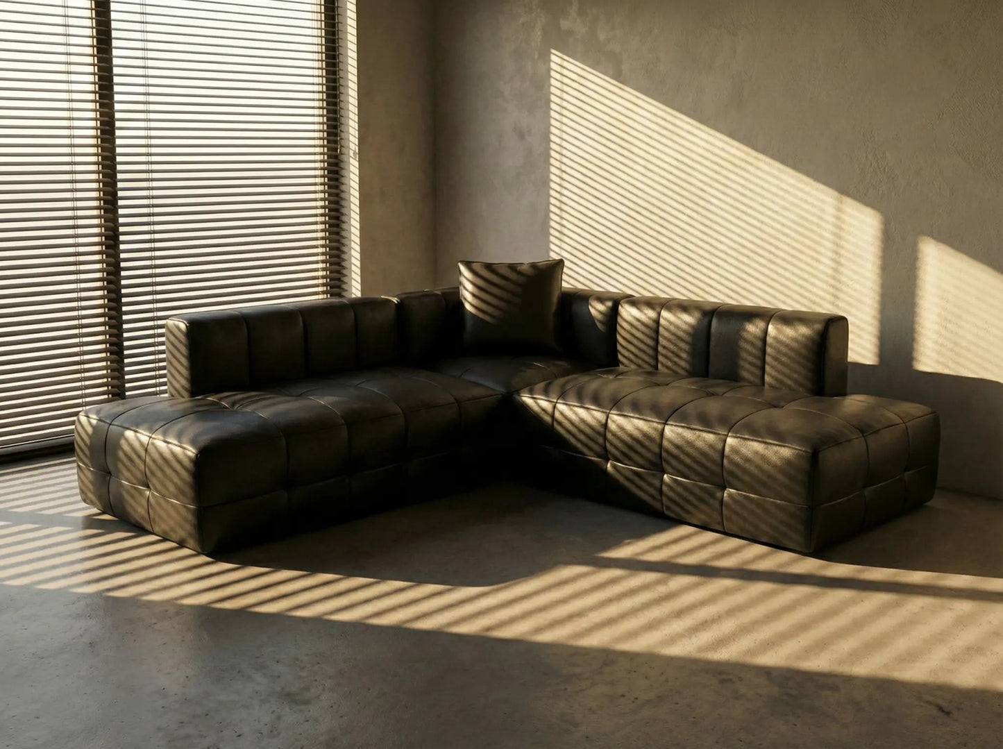 EON-SF008 Noir Modular Sectional - Blind Shadow Lifestyle