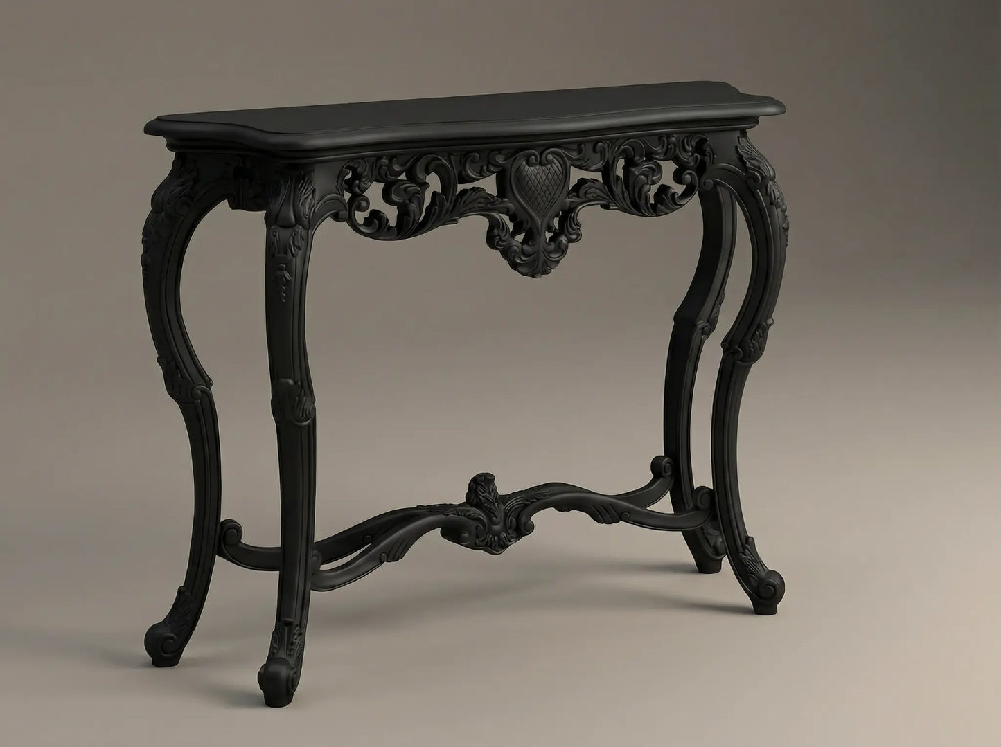 EON-CT001 Noir Console Table - Matte Black Rear