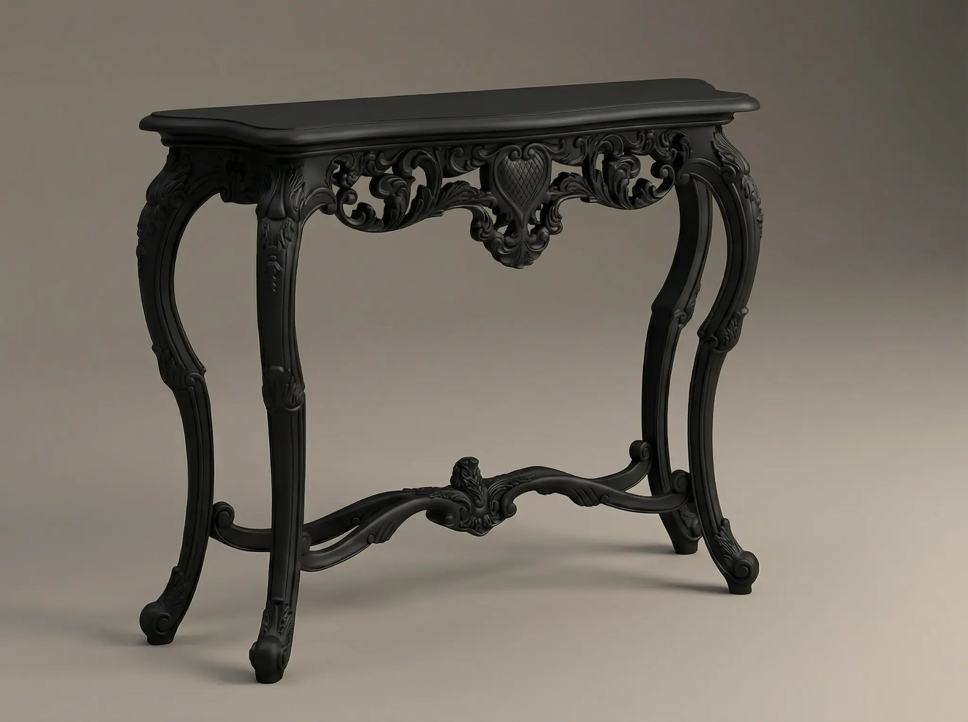 EON-CT001 Noir Console Table - Matte Black Rear