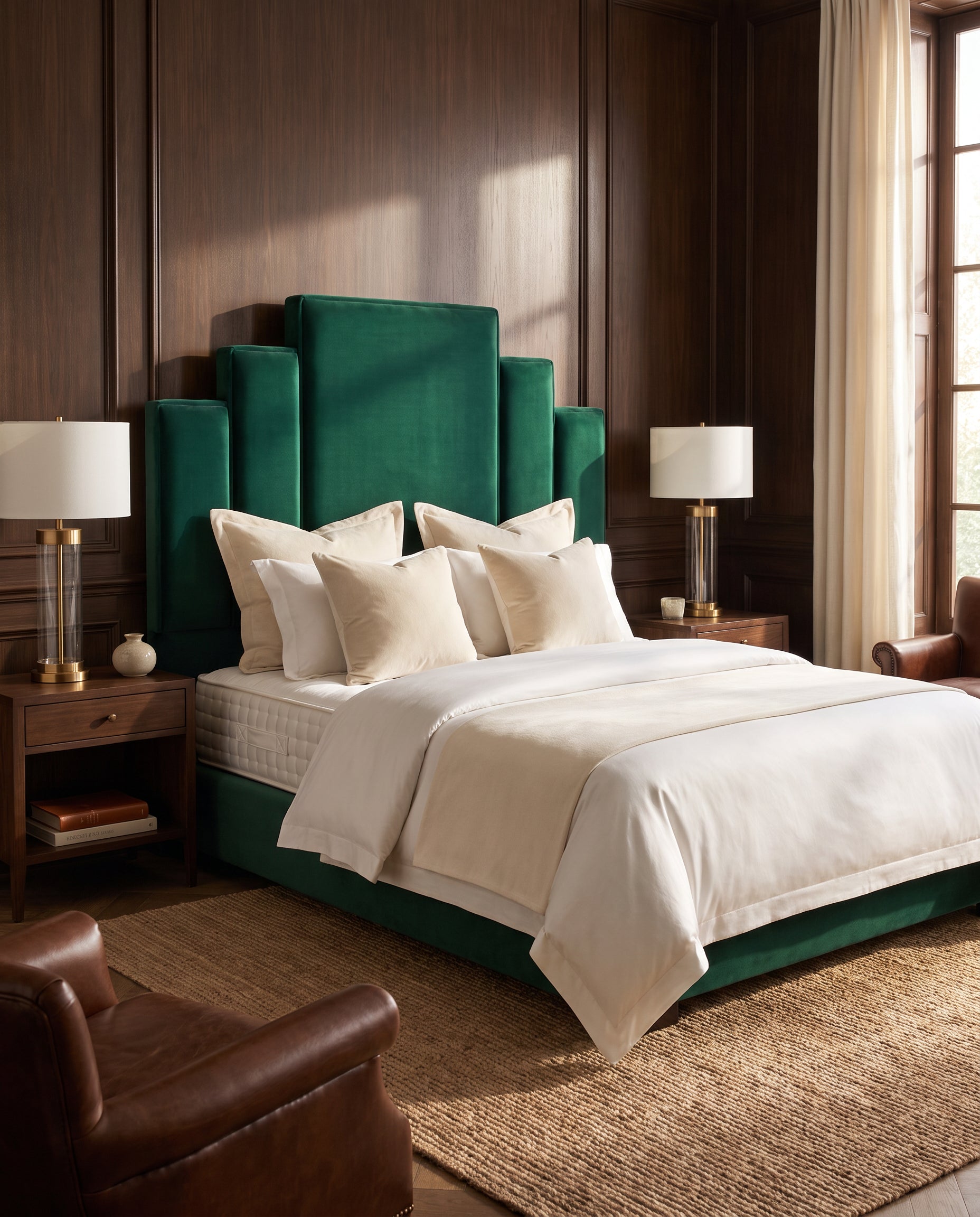 Rosalie upholstered headboard EON-HB009 – bedroom lifestyle view