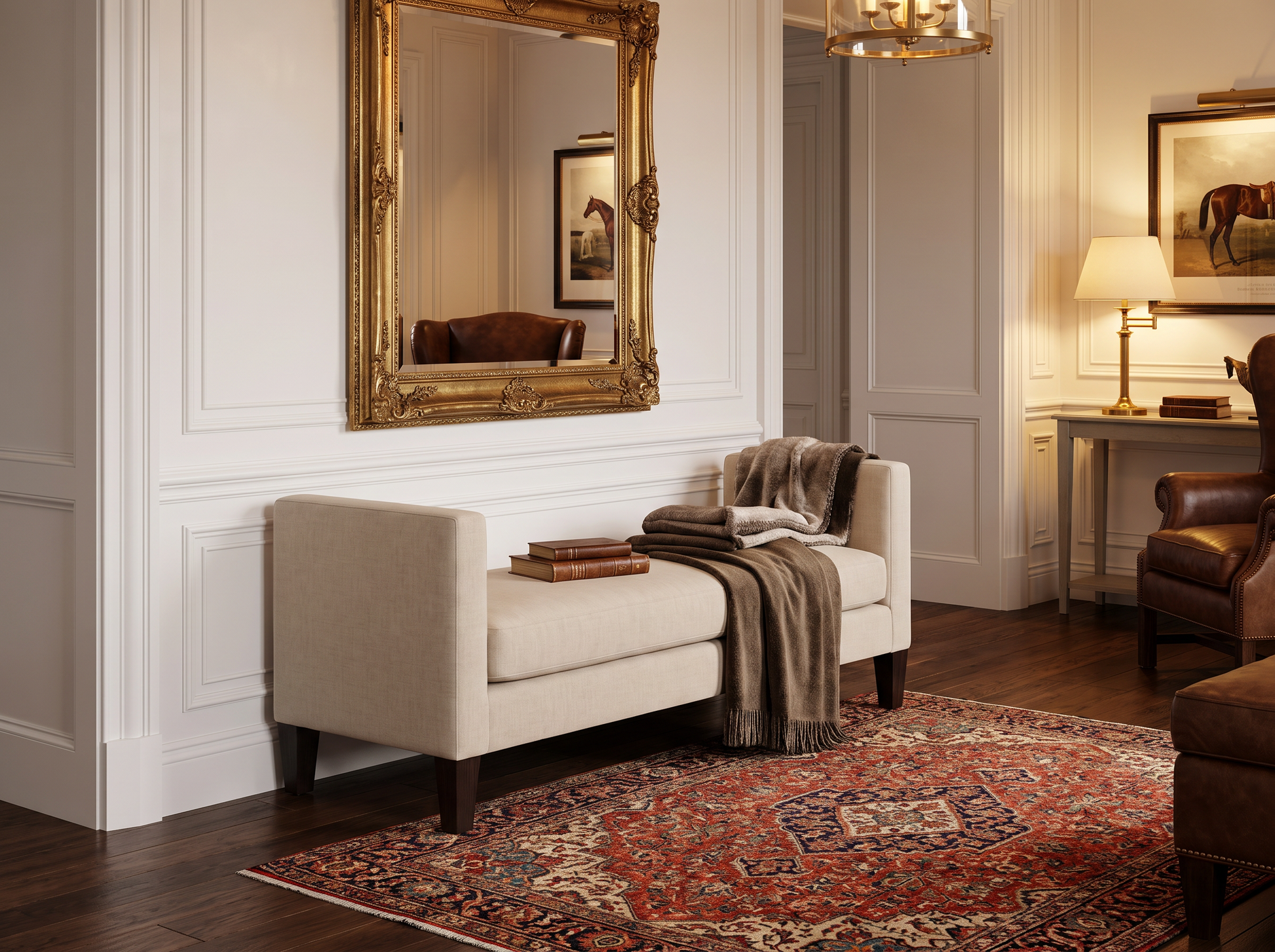 EON-BN009 Hadley Daybed Bench - Lifestyle Hallway