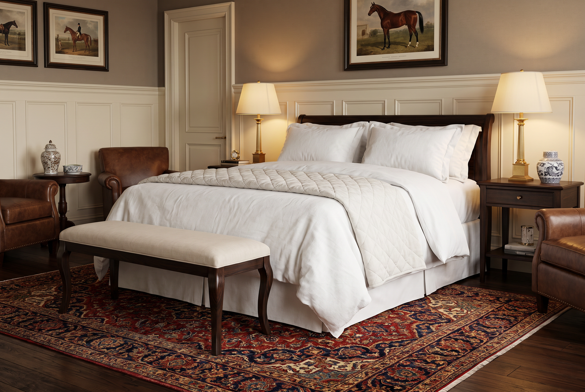 EON-BN011 Cecile Cabriole Bench - Lifestyle Bedroom
