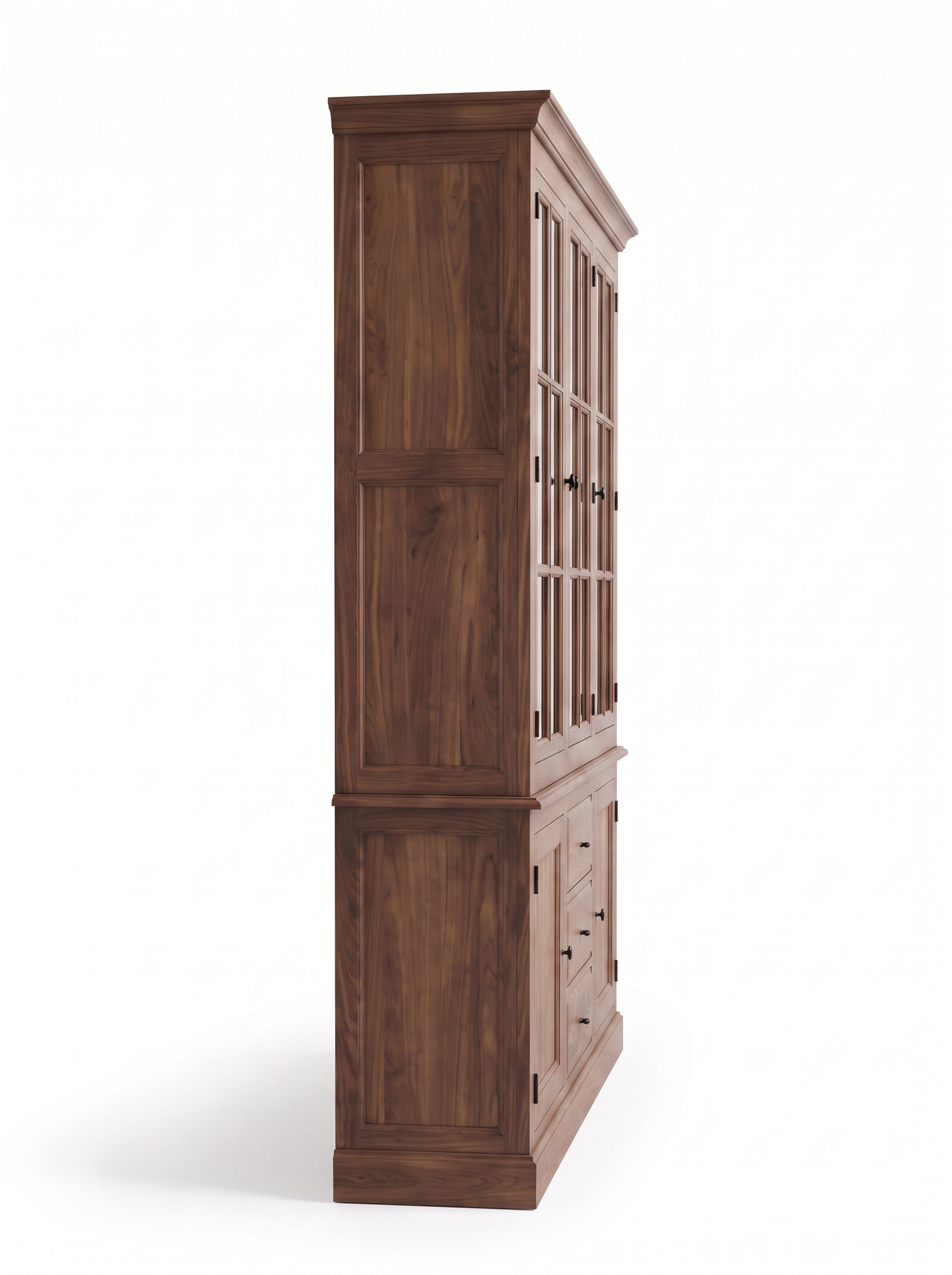 EON-SC002 Emerson Walnut Display Cabinet - Side View