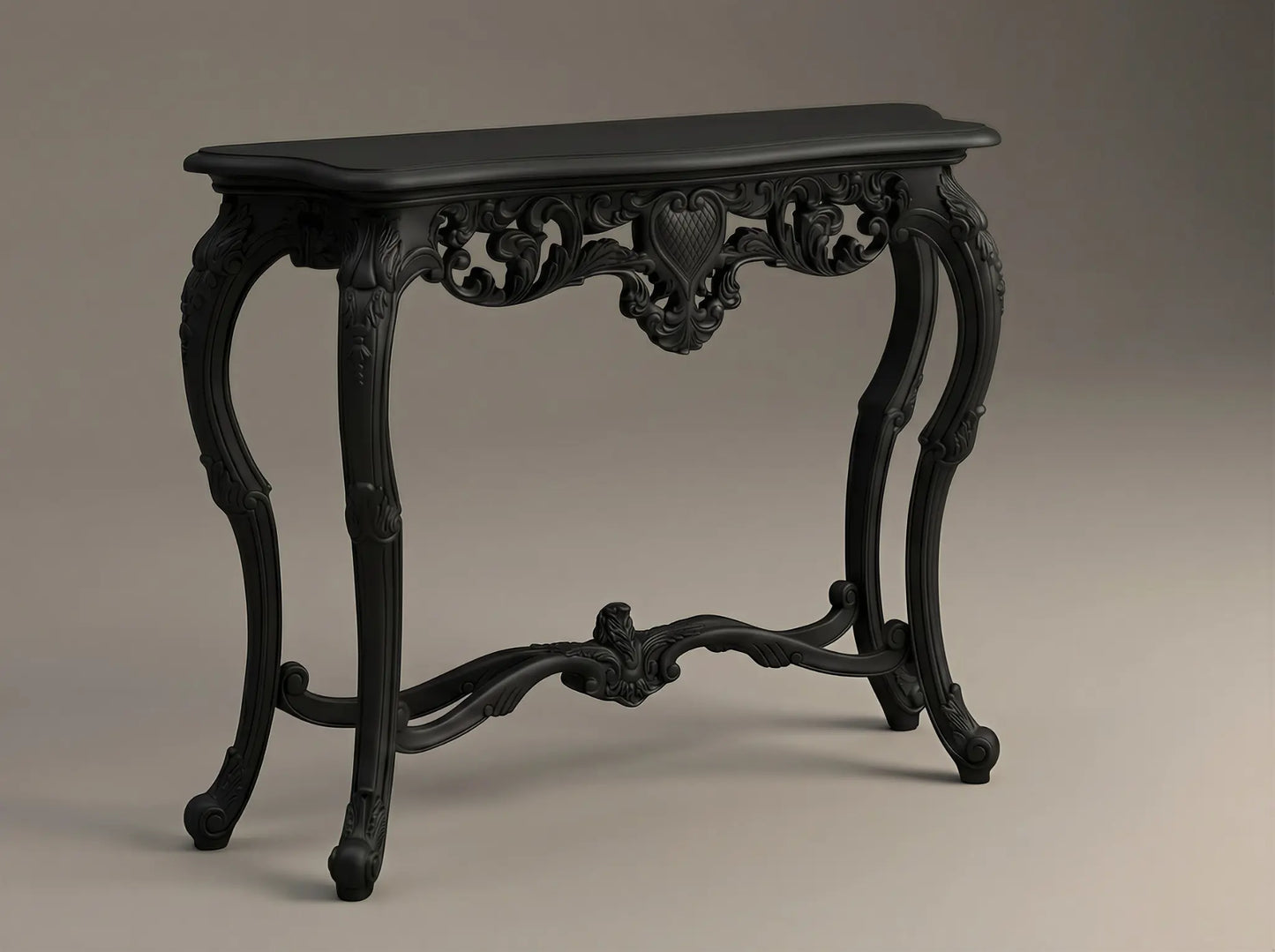 EON-CT001 Noir Console Table - Matte Black Studio Hero