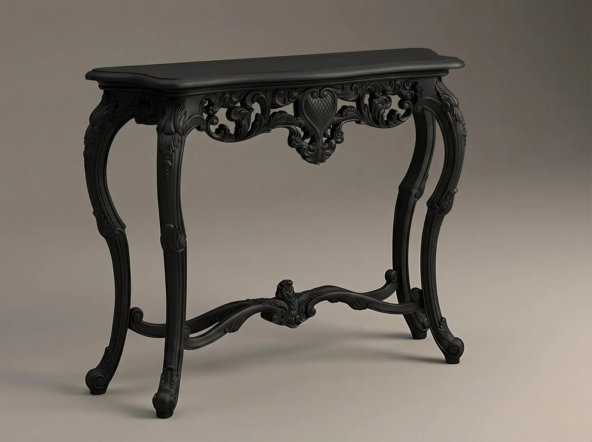 EON-CT001 Noir Console Table - Matte Black Studio Hero