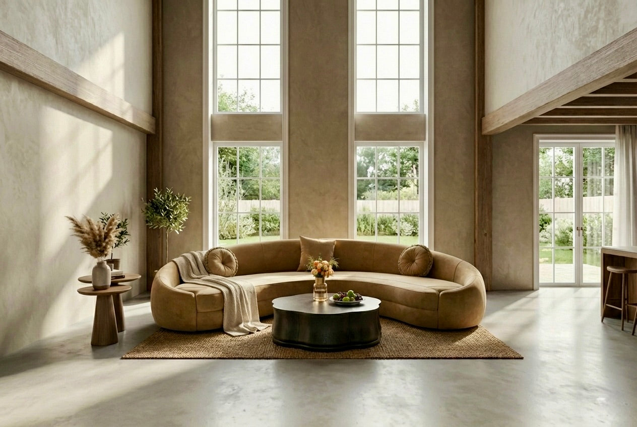 EON-SF014 Amber Curved Sectional - Barn House Lifestyle