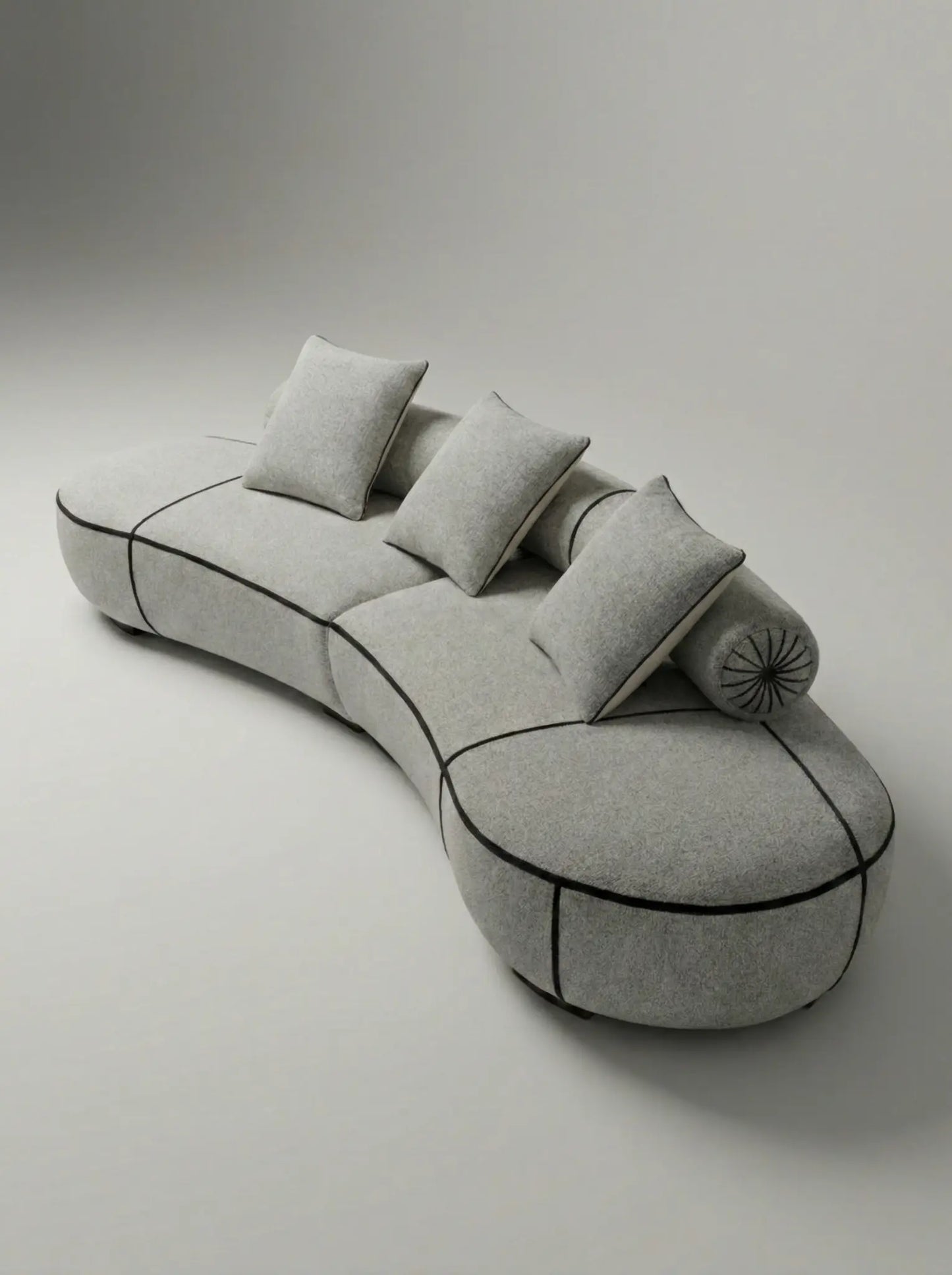 EON-SF013 Orbit Curved Sofa - Lifestyle Warm Interior