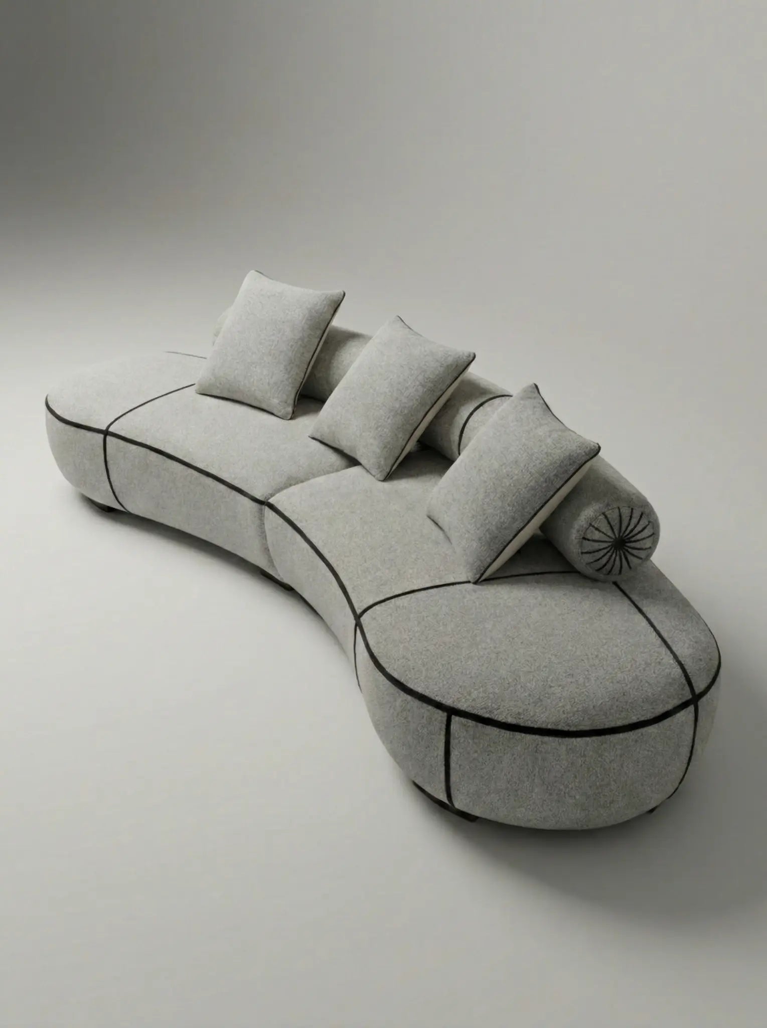 EON-SF013 Orbit Curved Sofa - Lifestyle Warm Interior